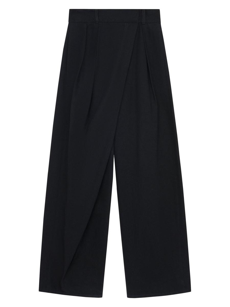 LOEWE ブラック ワイドパンツ LOEWE（ロエベ） コットンパンツ LOW CROTCH TROUSERS トラウザーズ