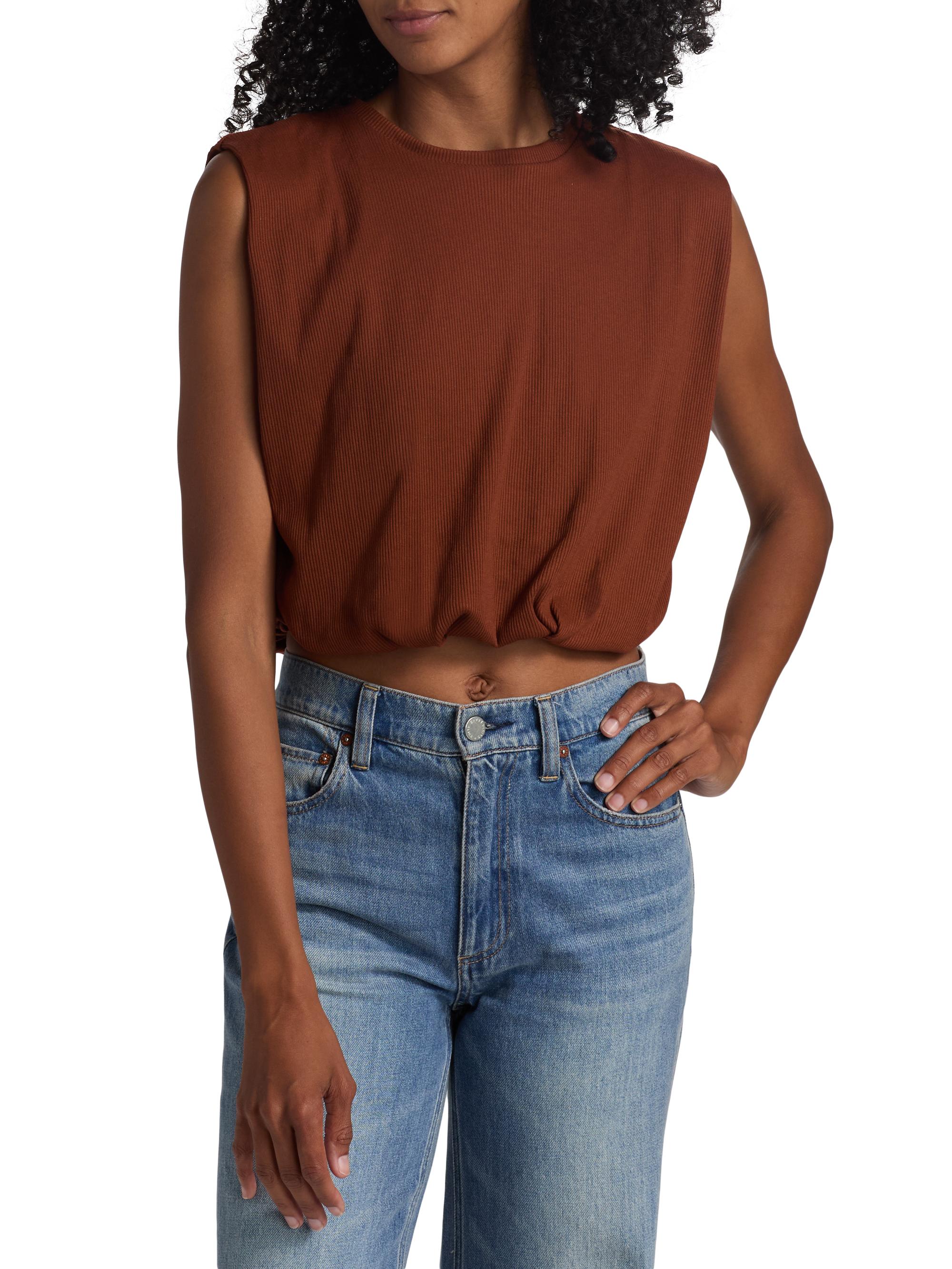 Johanna Ortiz Muraya Gathered Sleeveless T-Shirt | Saks Fifth Avenue