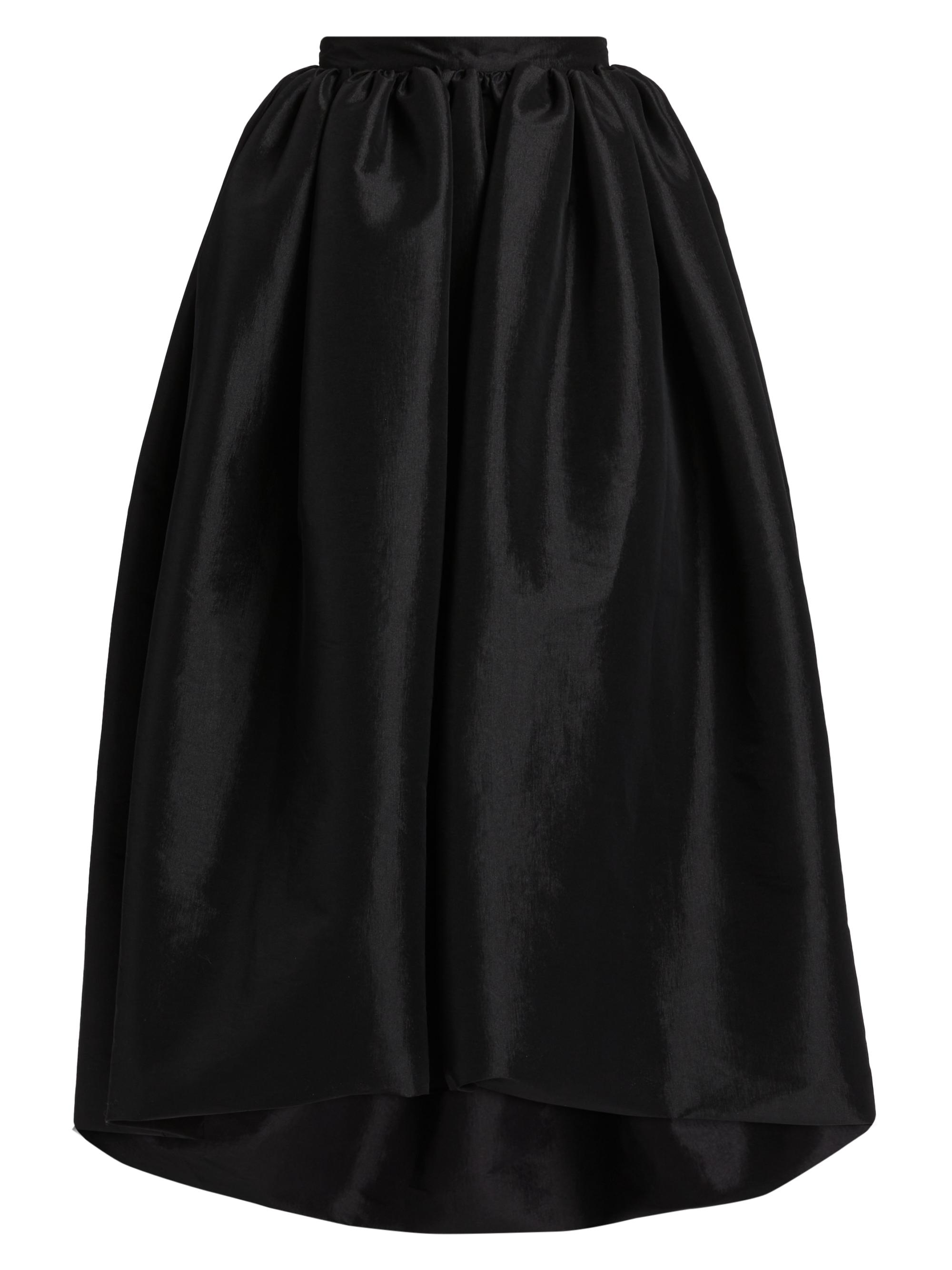 Kika Vargas Women's Nina Taffeta Midi-Skirt - Black