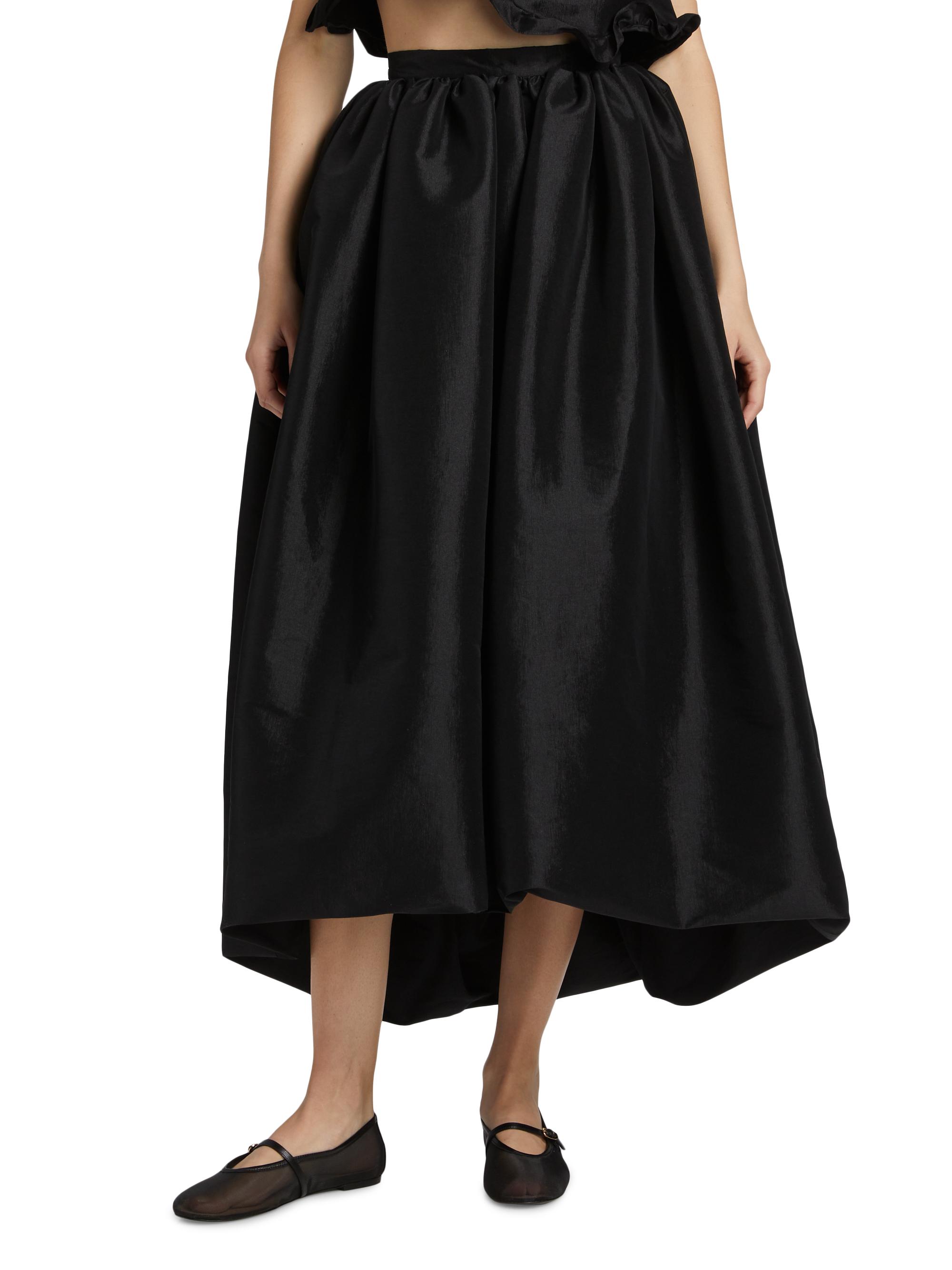 Kika Vargas Nina Taffeta Midi-Skirt | Saks Fifth Avenue