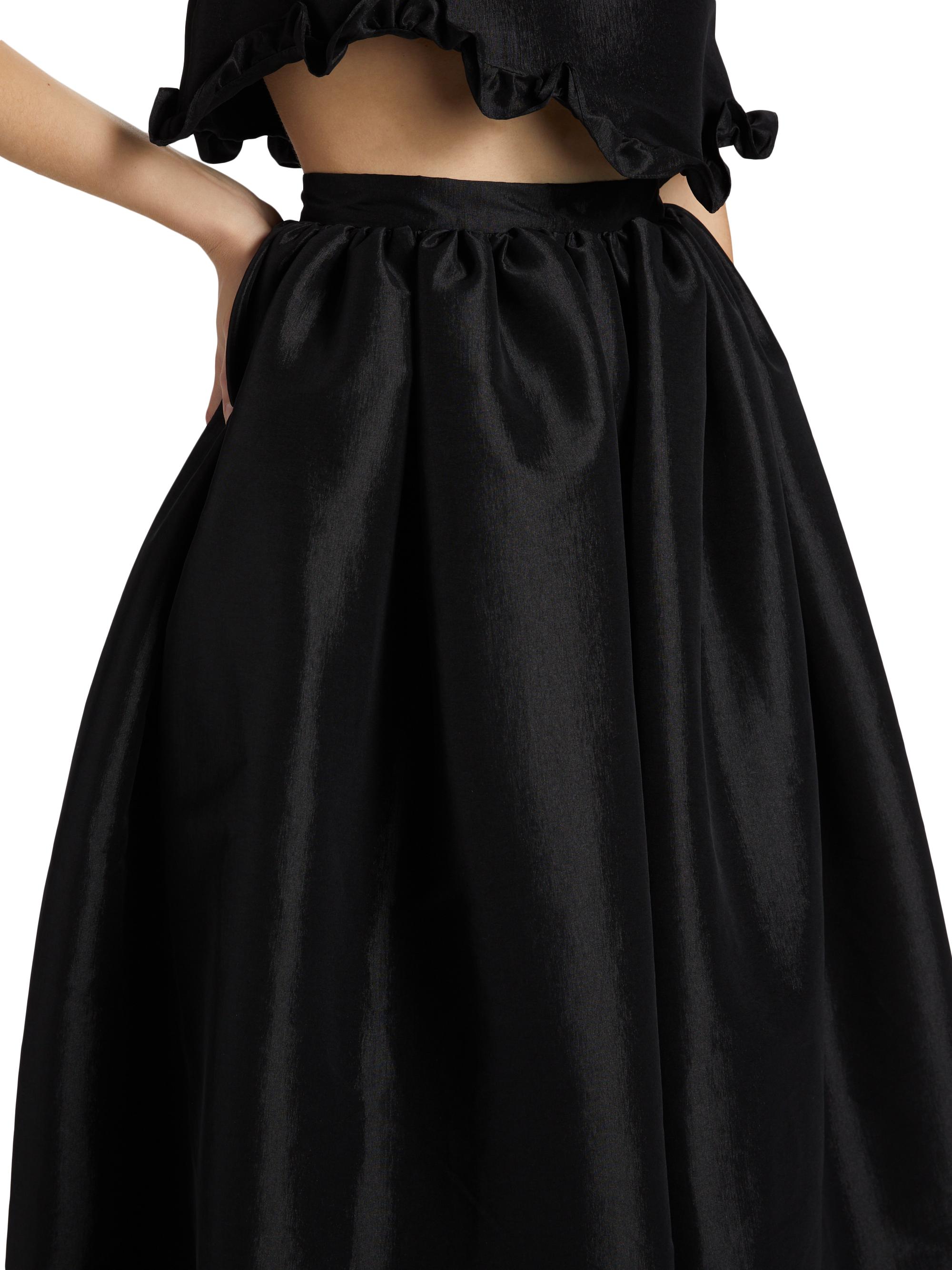 Kika Vargas Nina Taffeta Midi-Skirt | Saks Fifth Avenue