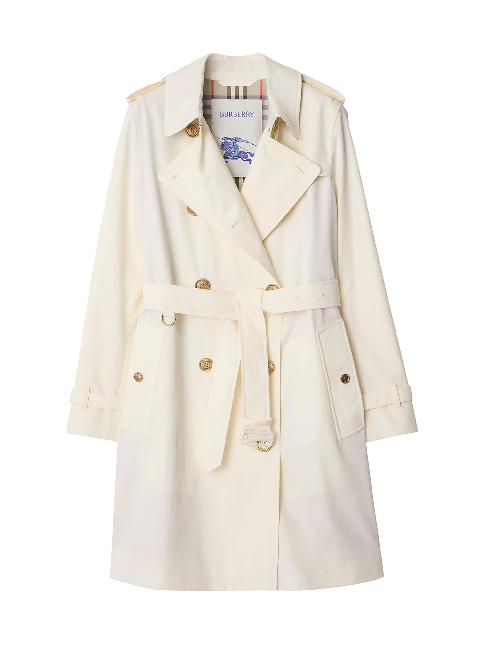 Burberry Women's Kensington Gabardine Mid-LengthTrench Coat - Cotton