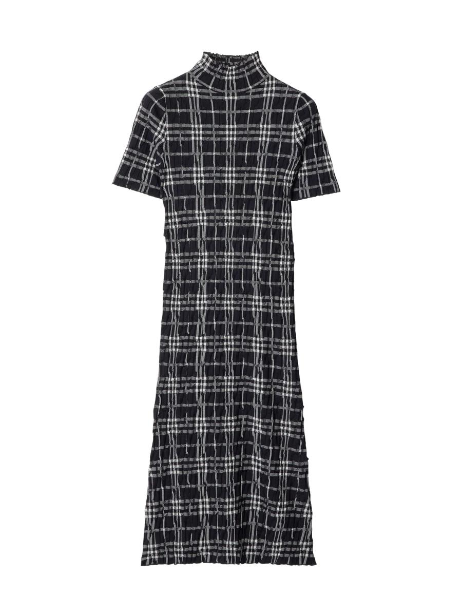 【関税＆送料込み】Burberry Check Wool Blend Dress Burberry Check Wool-Blend Midi-Dress | Saks Fifth Avenue