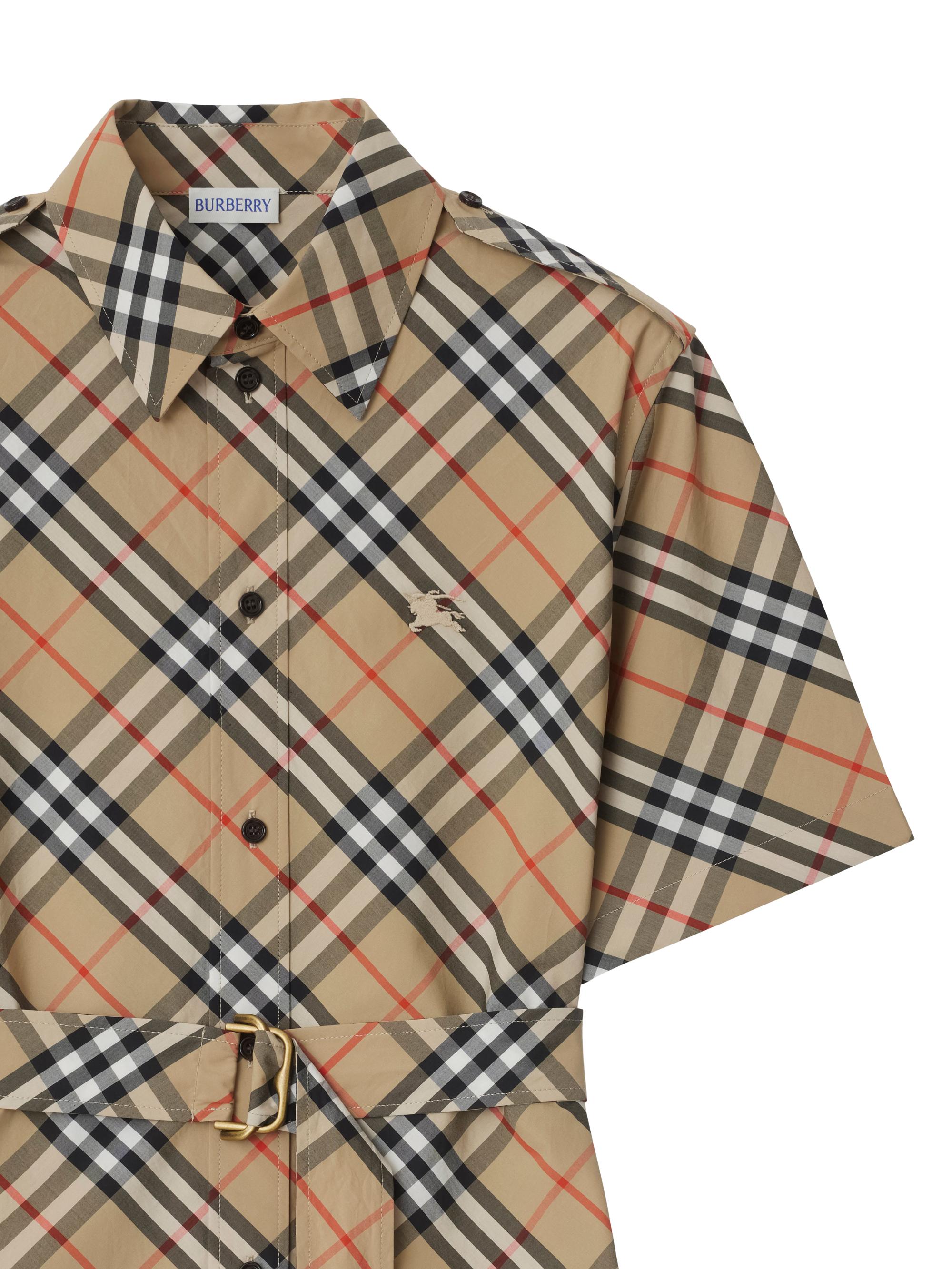 burberry shirt dress womens Burberry Check Cotton Shirt Dress , Size: 08