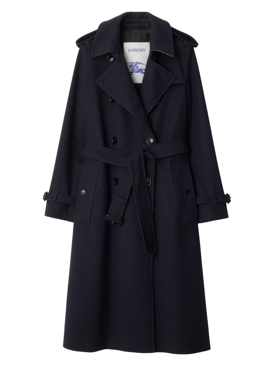 【極美品】BURBERRY 黒 トレンチコート　カシミヤ　サイズL burberry/バーバリー通販 | ロング チェックラペル ギャバジン