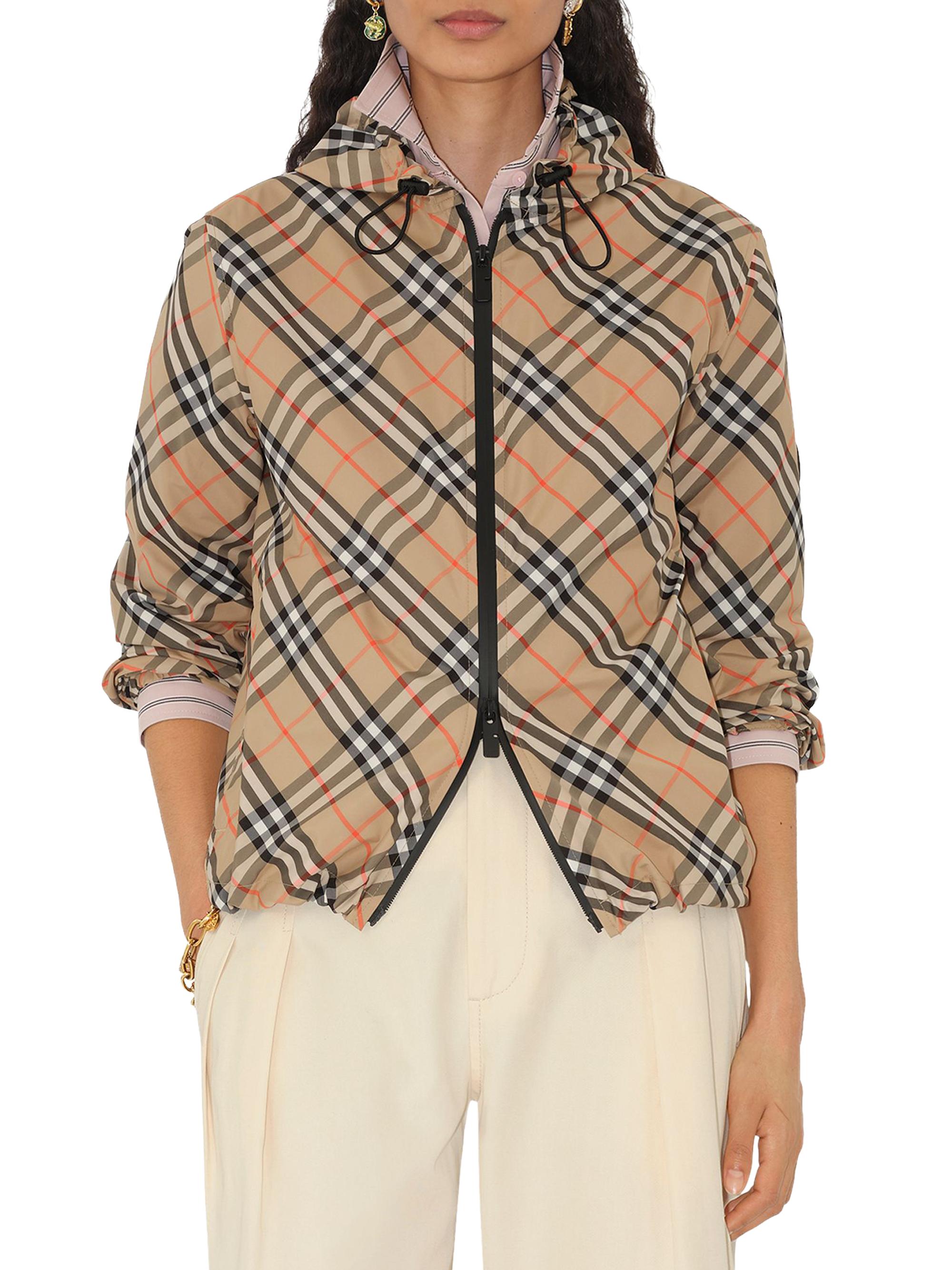 Burberry Check Hooded Jacket | Saks Fifth Avenue