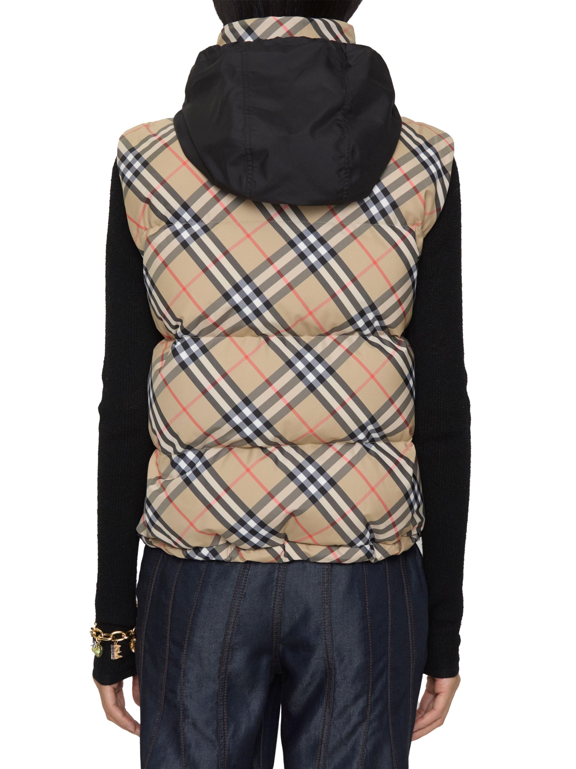トップス Burberry Reversible Check Poly Vest Burberry Burberry Check reversible down vest Burberry