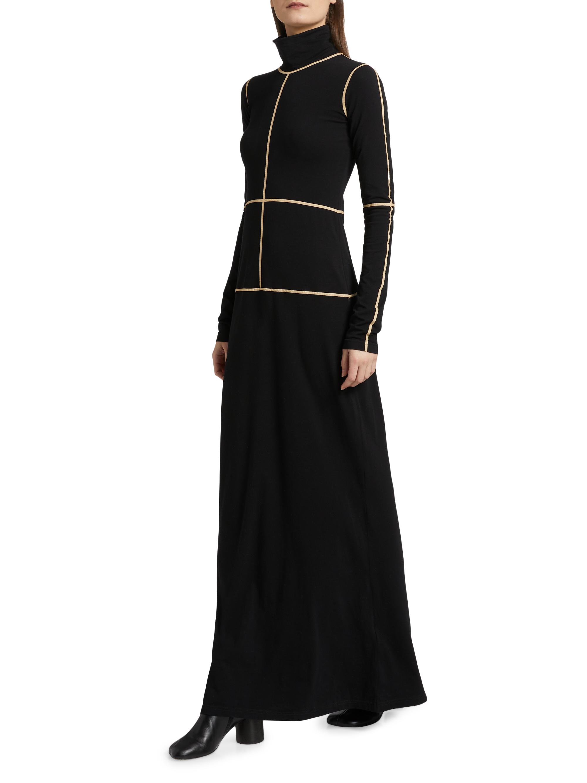 Maison Margiela Taped Seam Maxi Dress - 900 Black