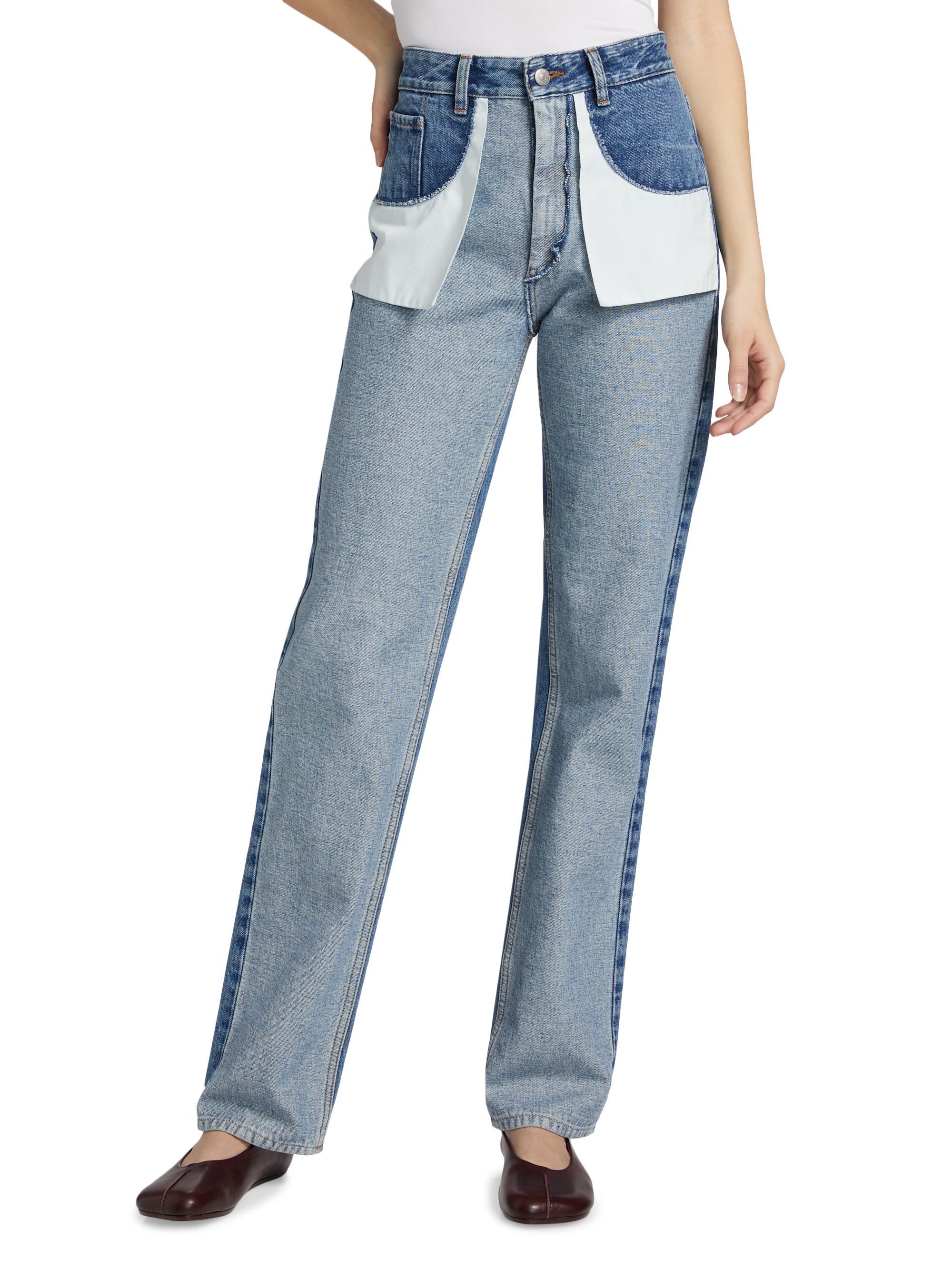 MM6 Maison Margiela Reversed Five-Pocket Straight-Leg Jeans | Saks