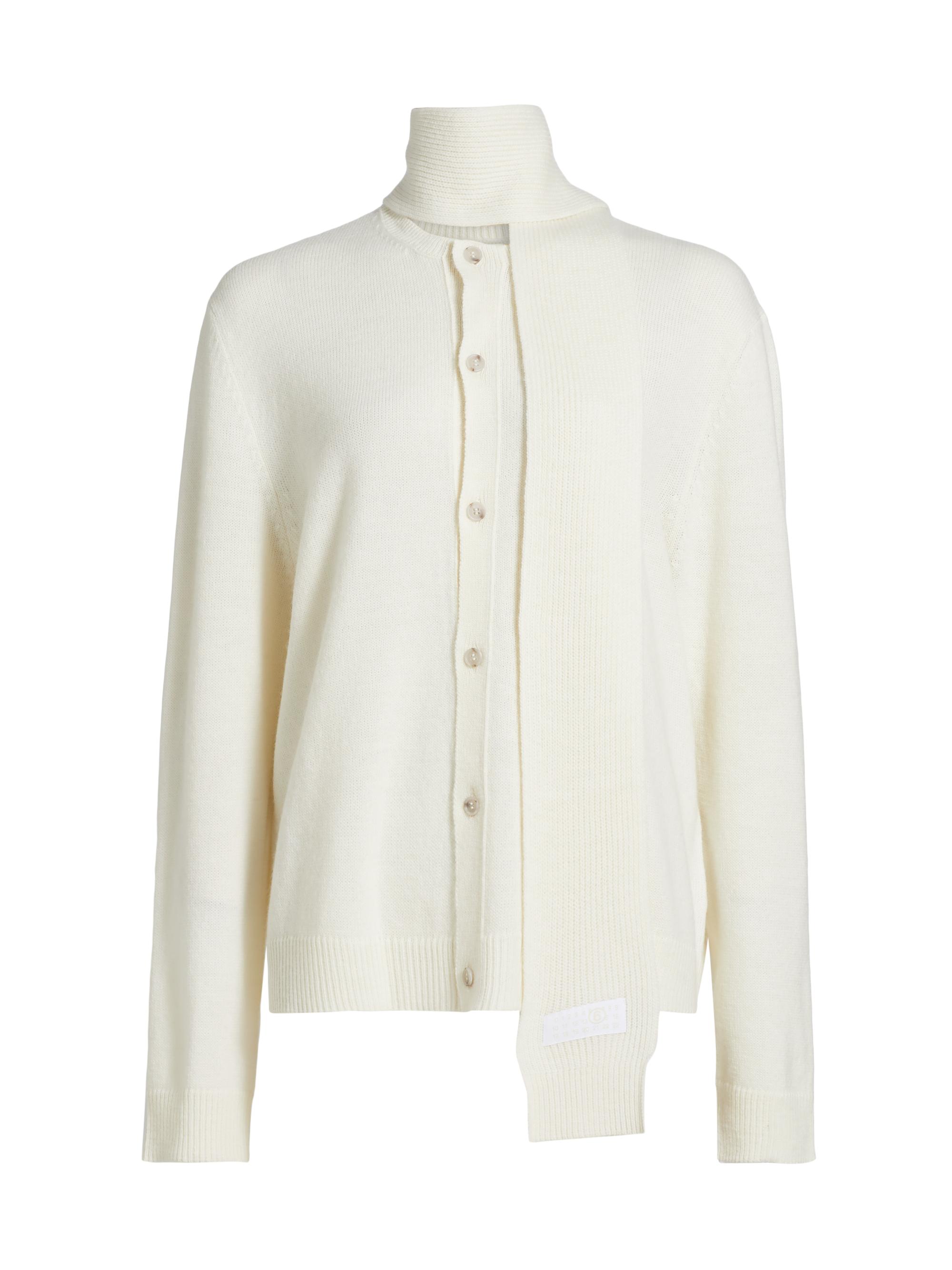 トップス THEREDTHREAD S contrast zip knit ivory 22023386_51872825_1000.jpg
