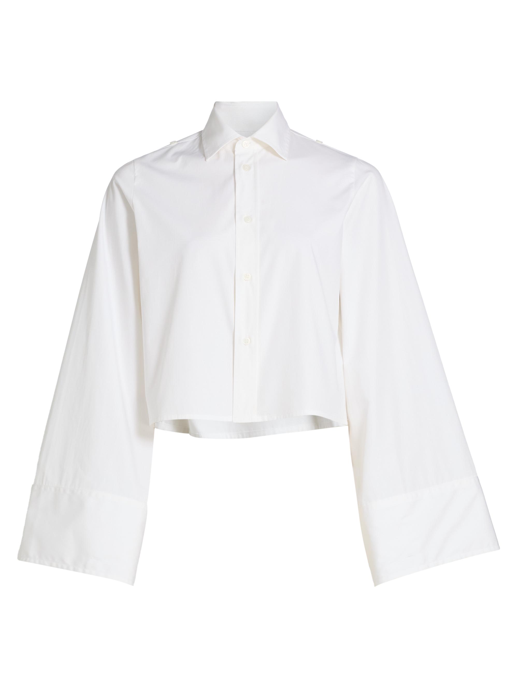 MM6 Maison Margiela Women's Boxy Poplin Shirt - White