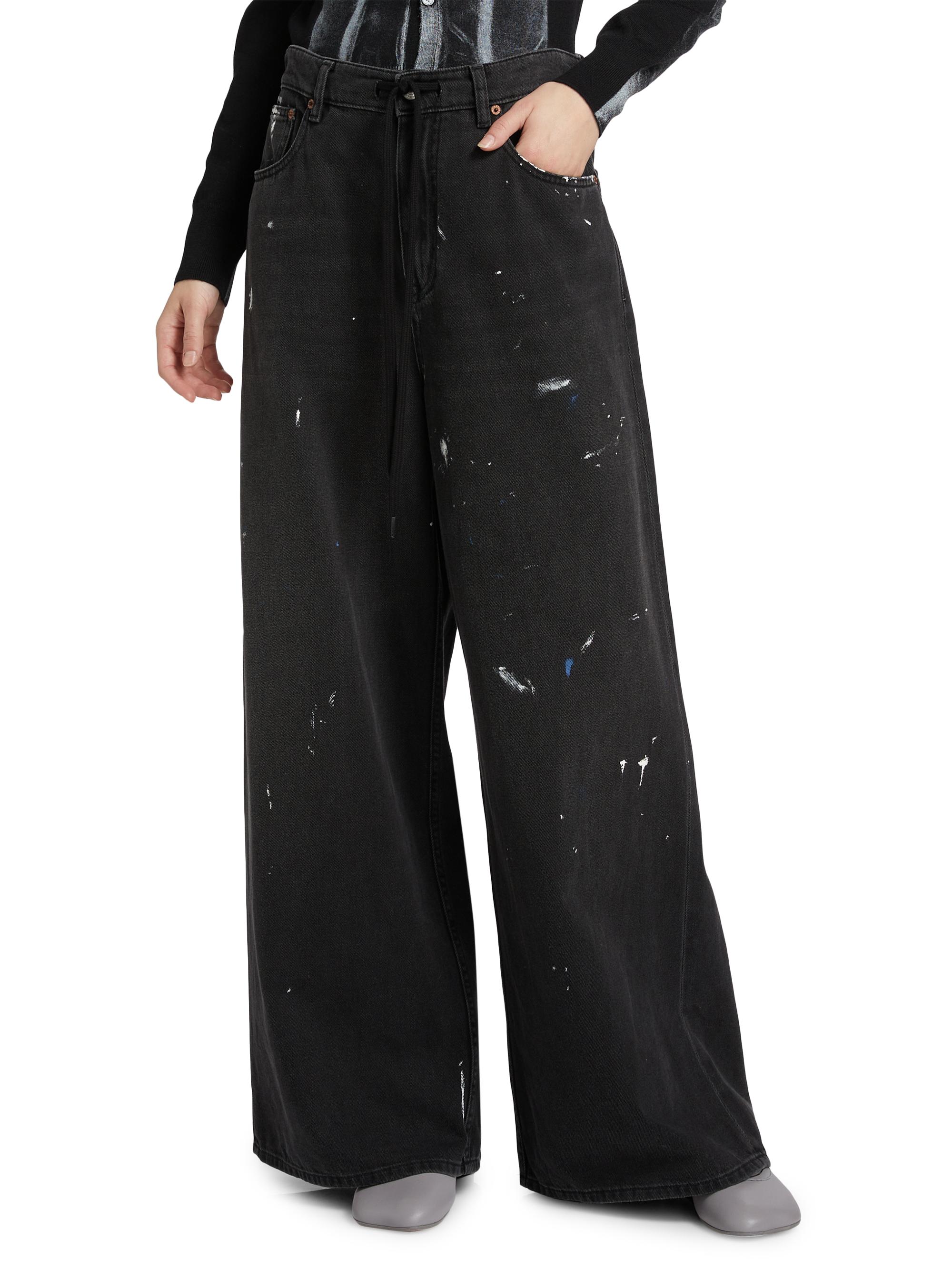 MM6 Maison Margiela Paint Splatter Wide Leg Jeans | Saks Fifth Avenue