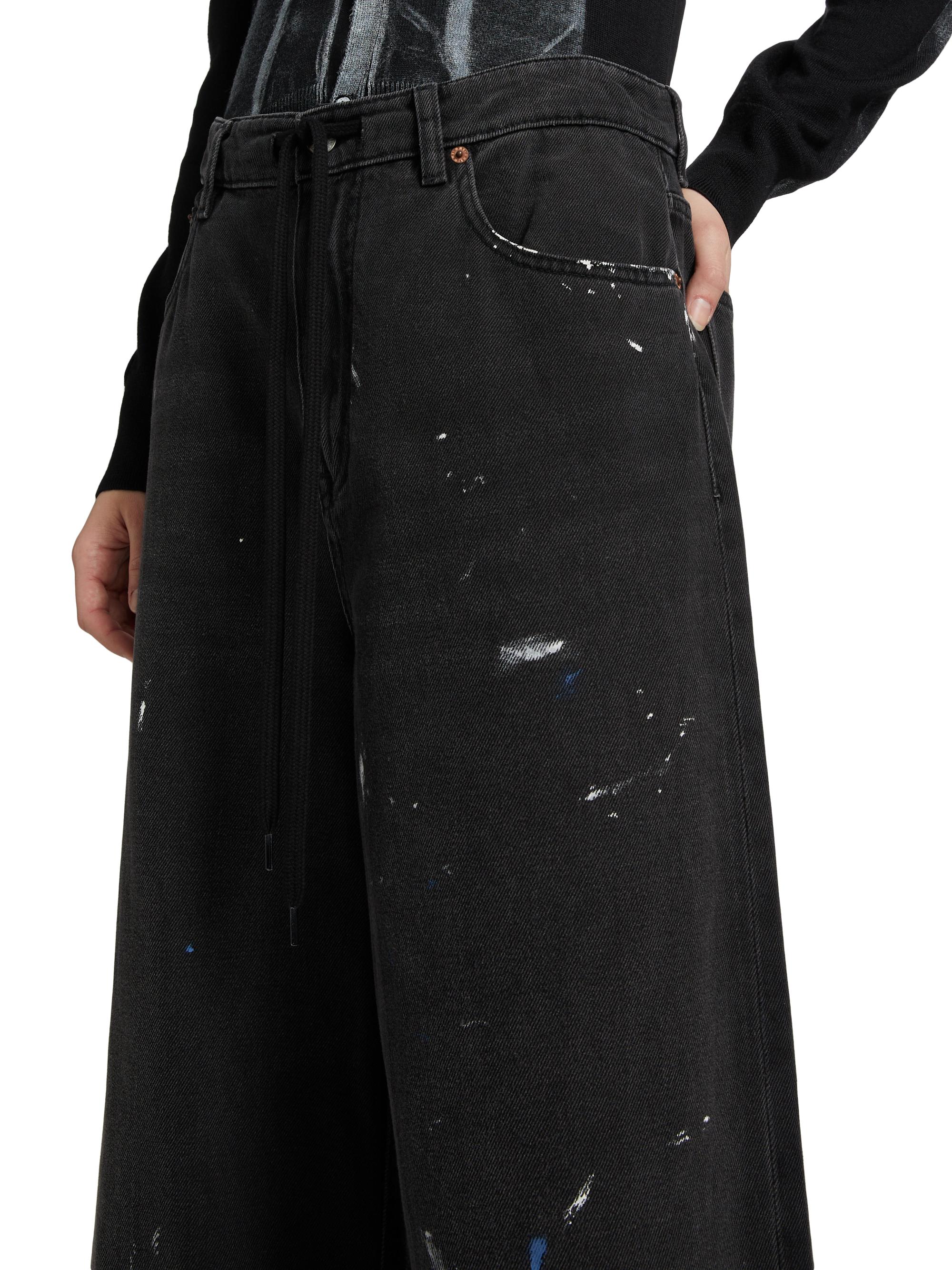 MM6 Maison Margiela Paint Splatter Wide Leg Jeans | Saks Fifth Avenue