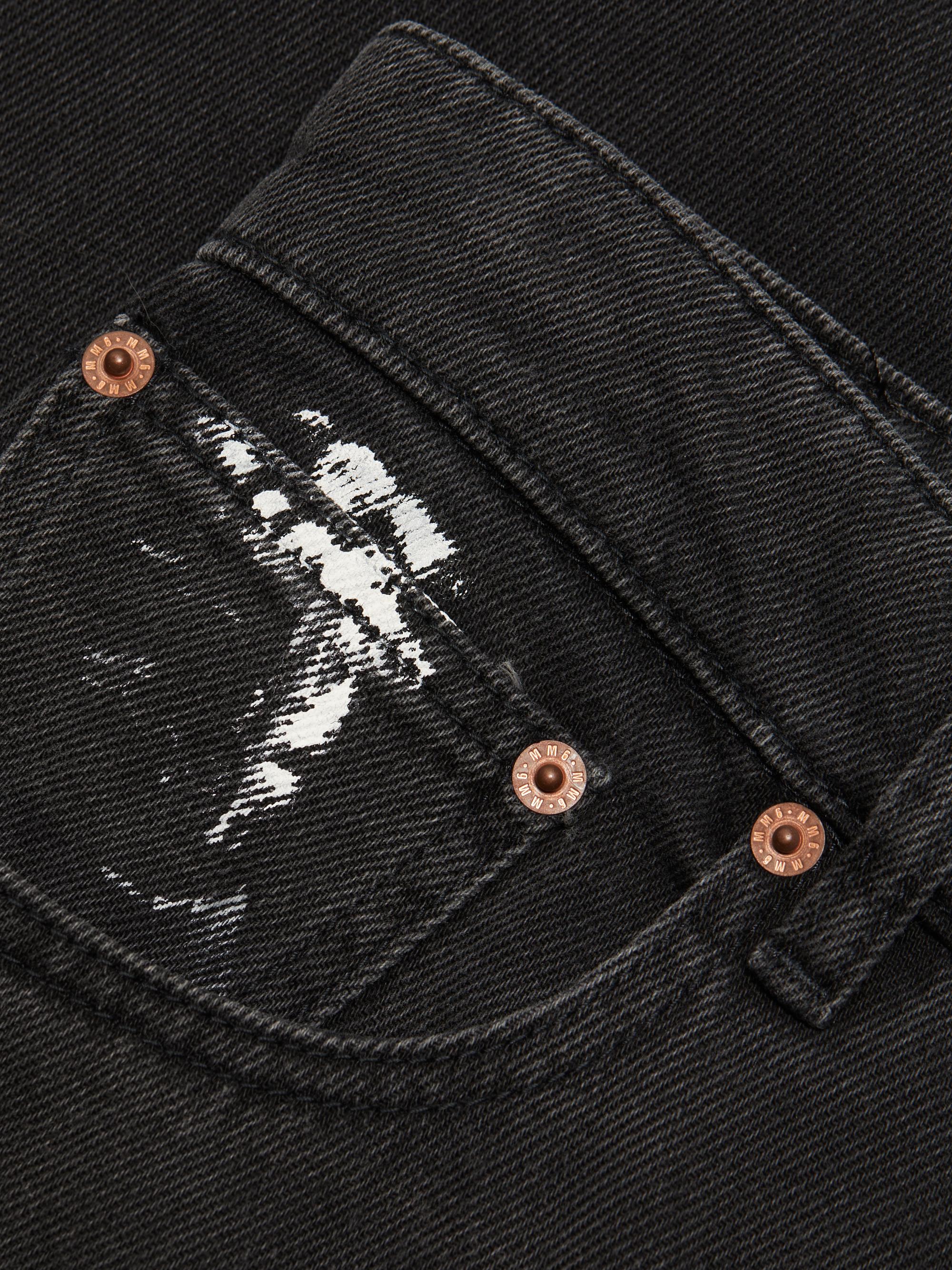 MM6 Maison Margiela Paint Splatter Wide Leg Jeans | Saks Fifth Avenue