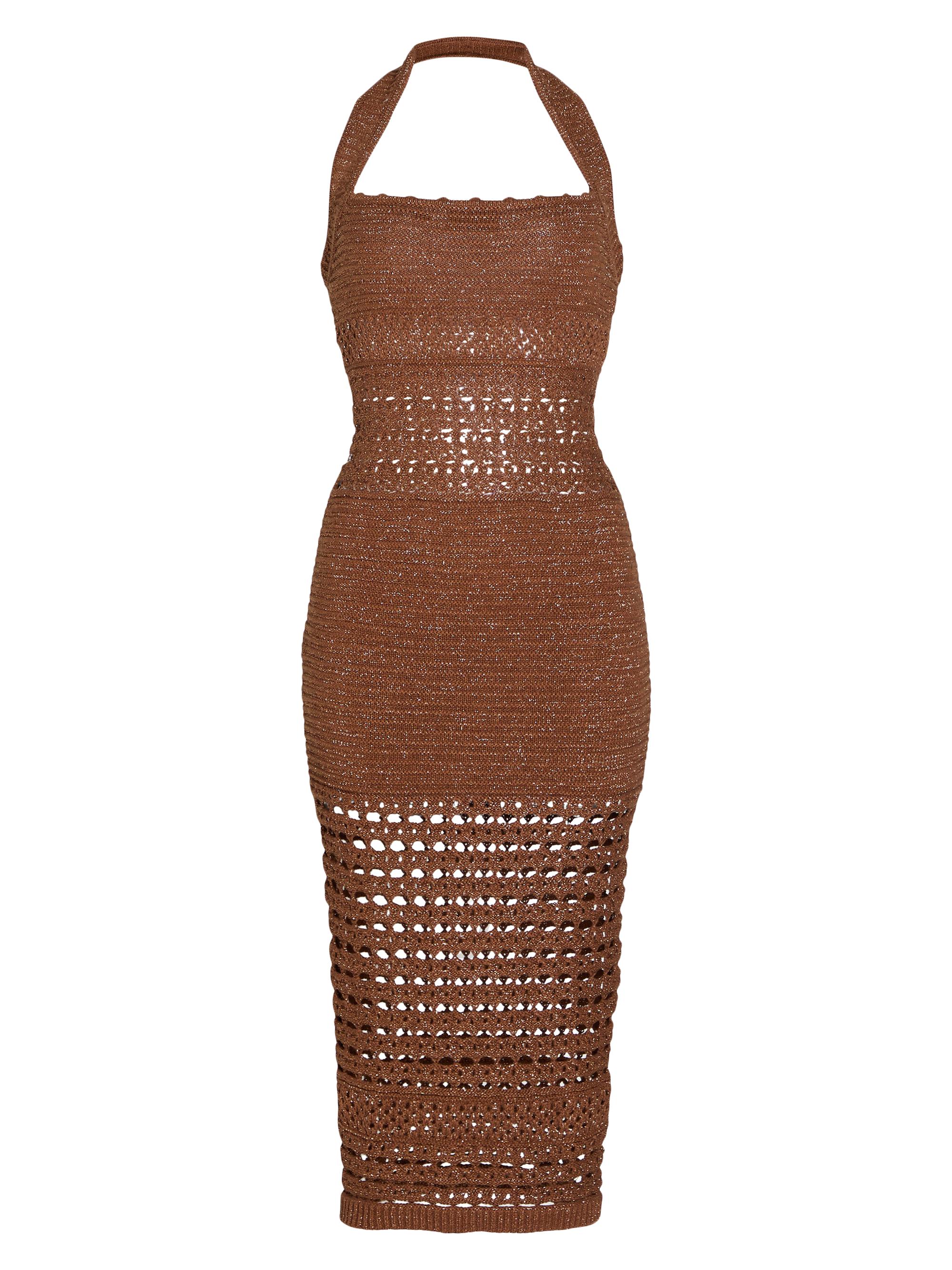 Retrofête Women's Jaycee Crochet Dress - Metallic Peche