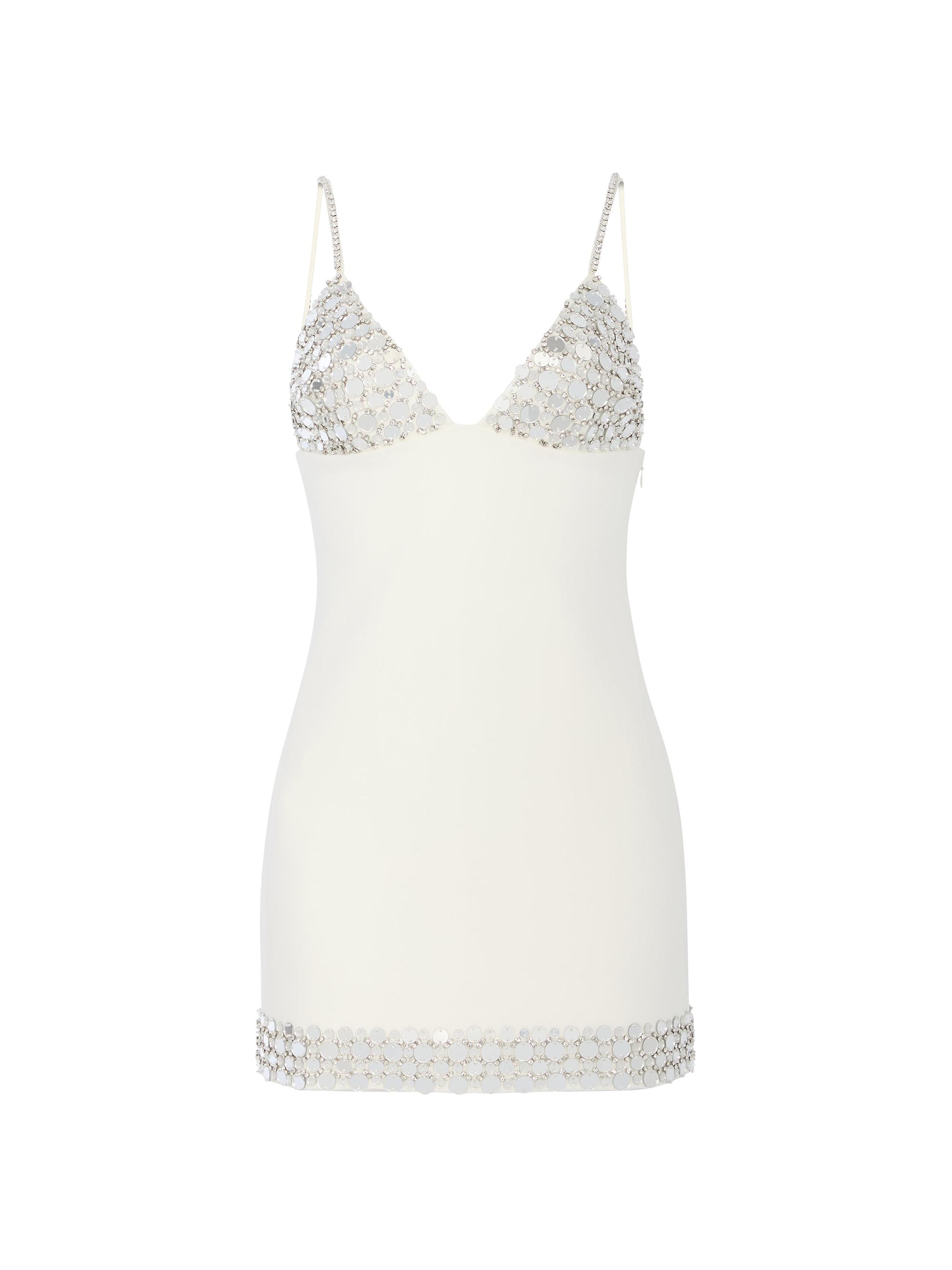 Retrofête Women's Mya Embellished Dress - White