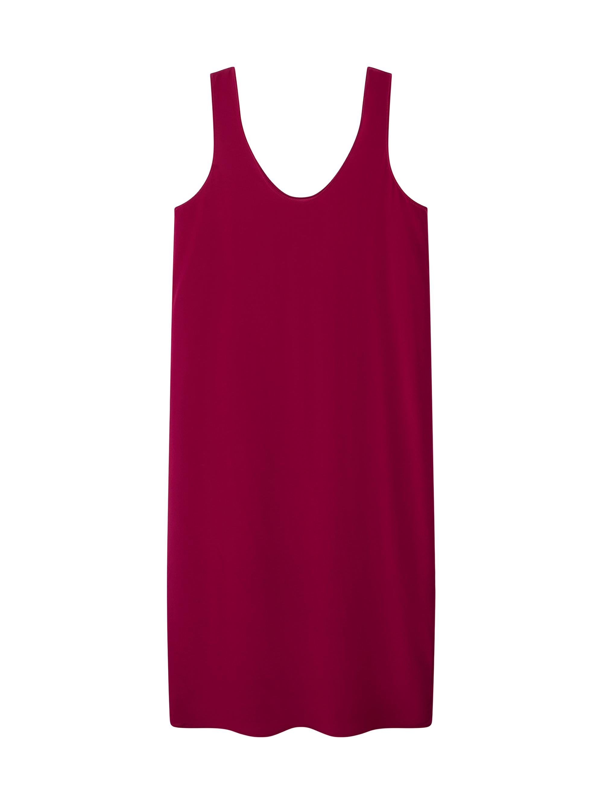 Another Tomorrow Women's Silk Tank Dress - Magenta