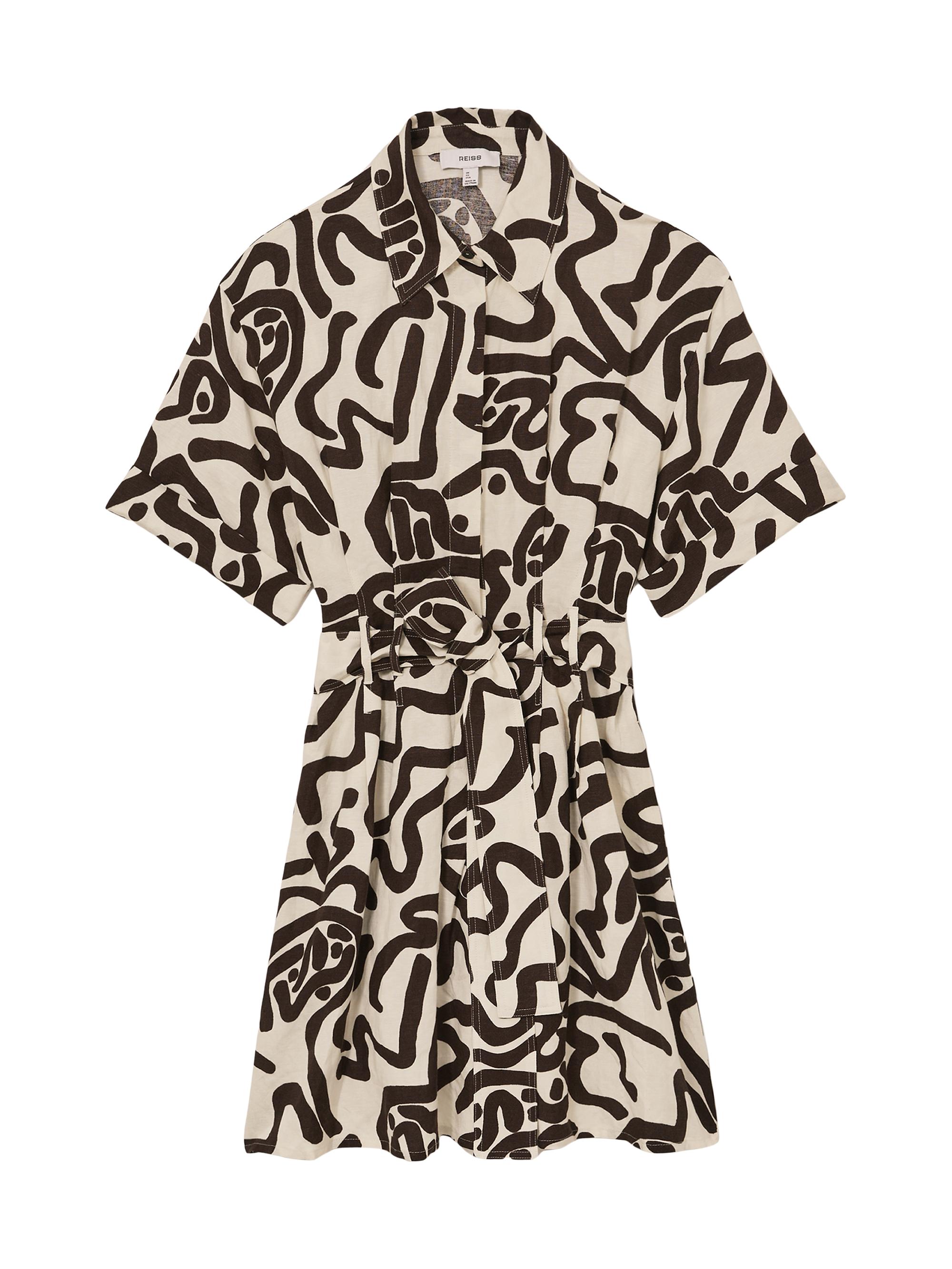 Reiss Women's Camelia Abstract Shirtdress - Brown