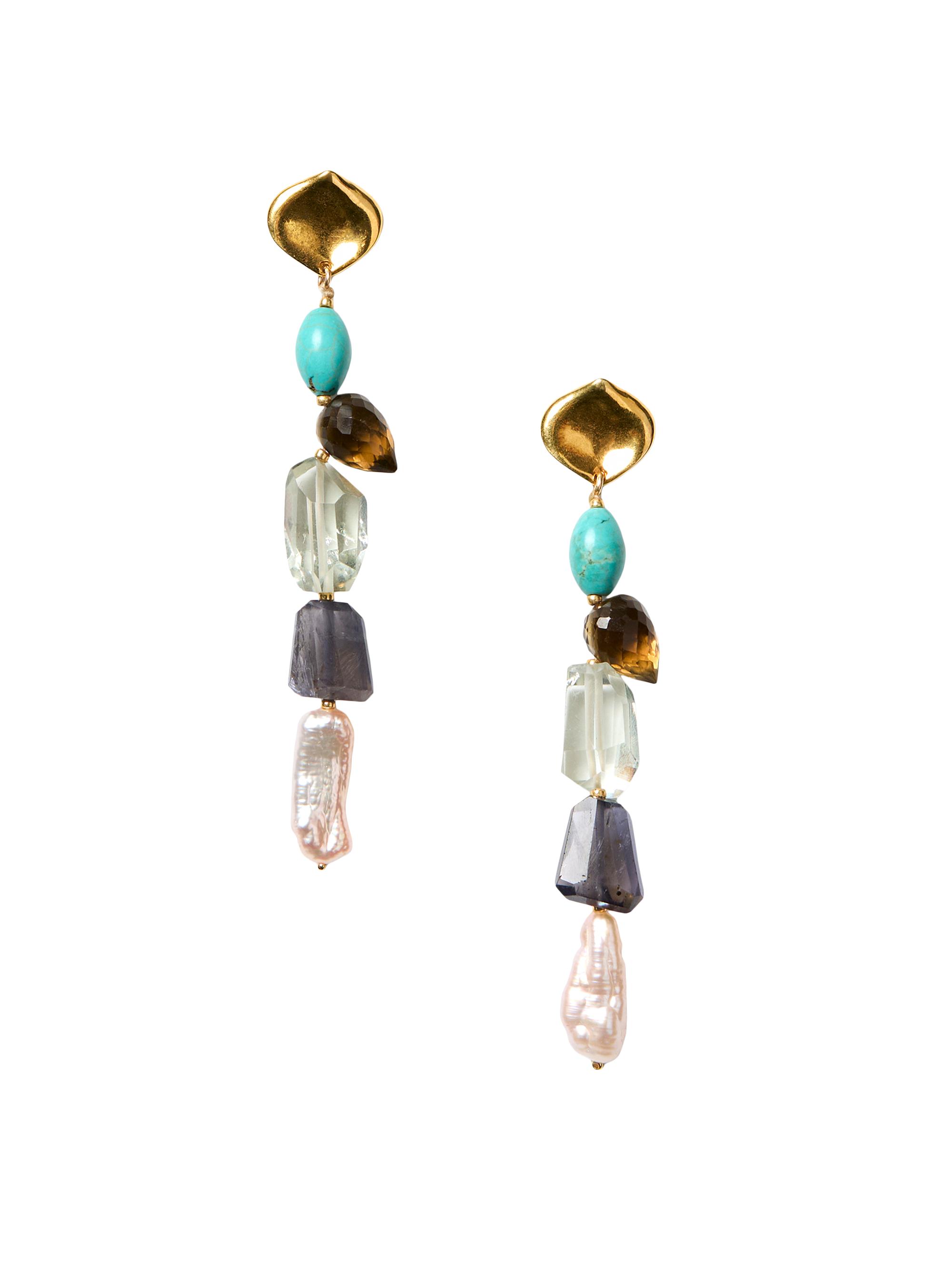 Chan Luu Women's Mantis 18K-Gold-Plated Sterling Silver & Multi-Stone Drop Earrings