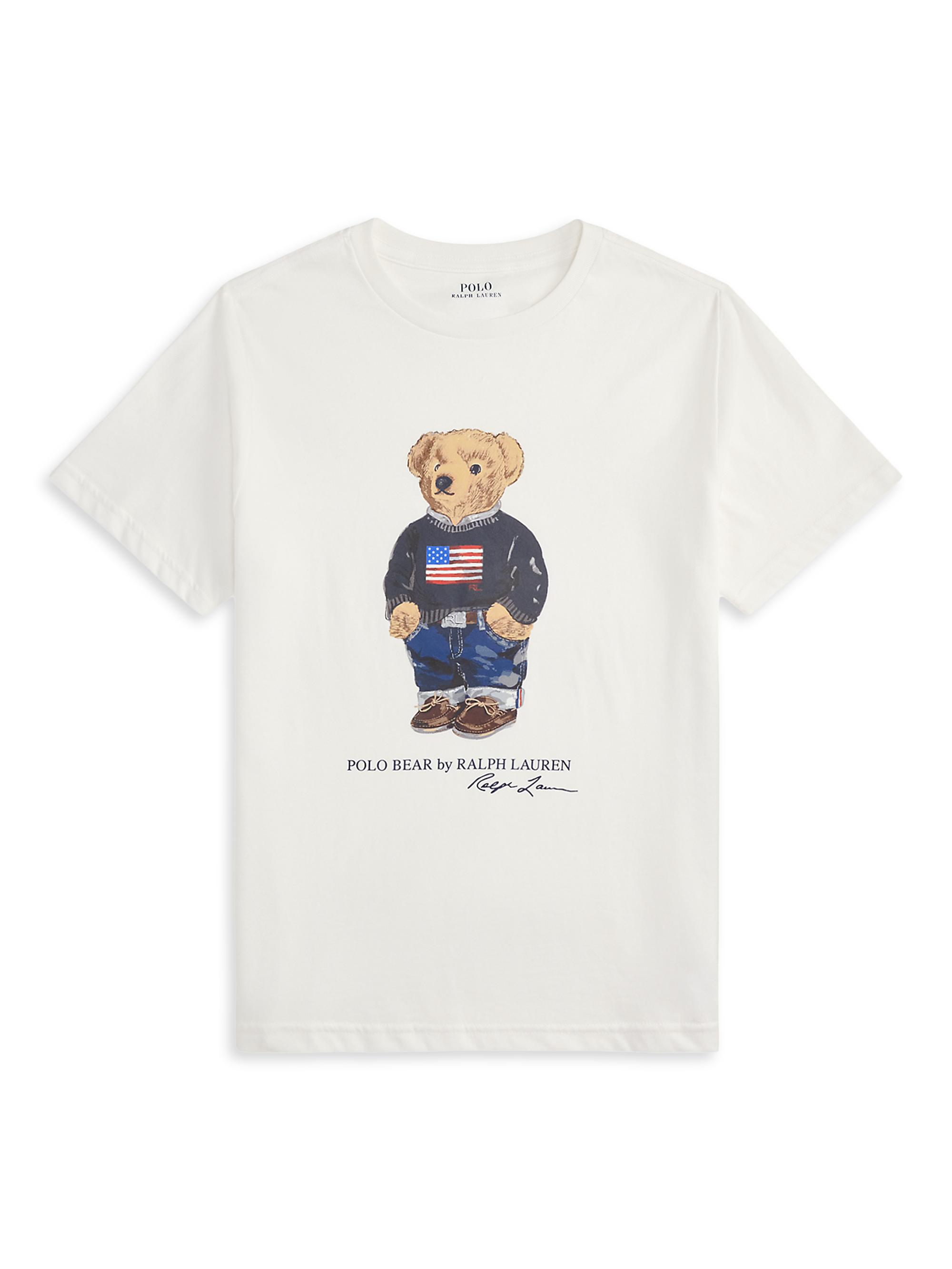 Polo Ralph Lauren Boy's Polo Bear American Flag T-Shirt