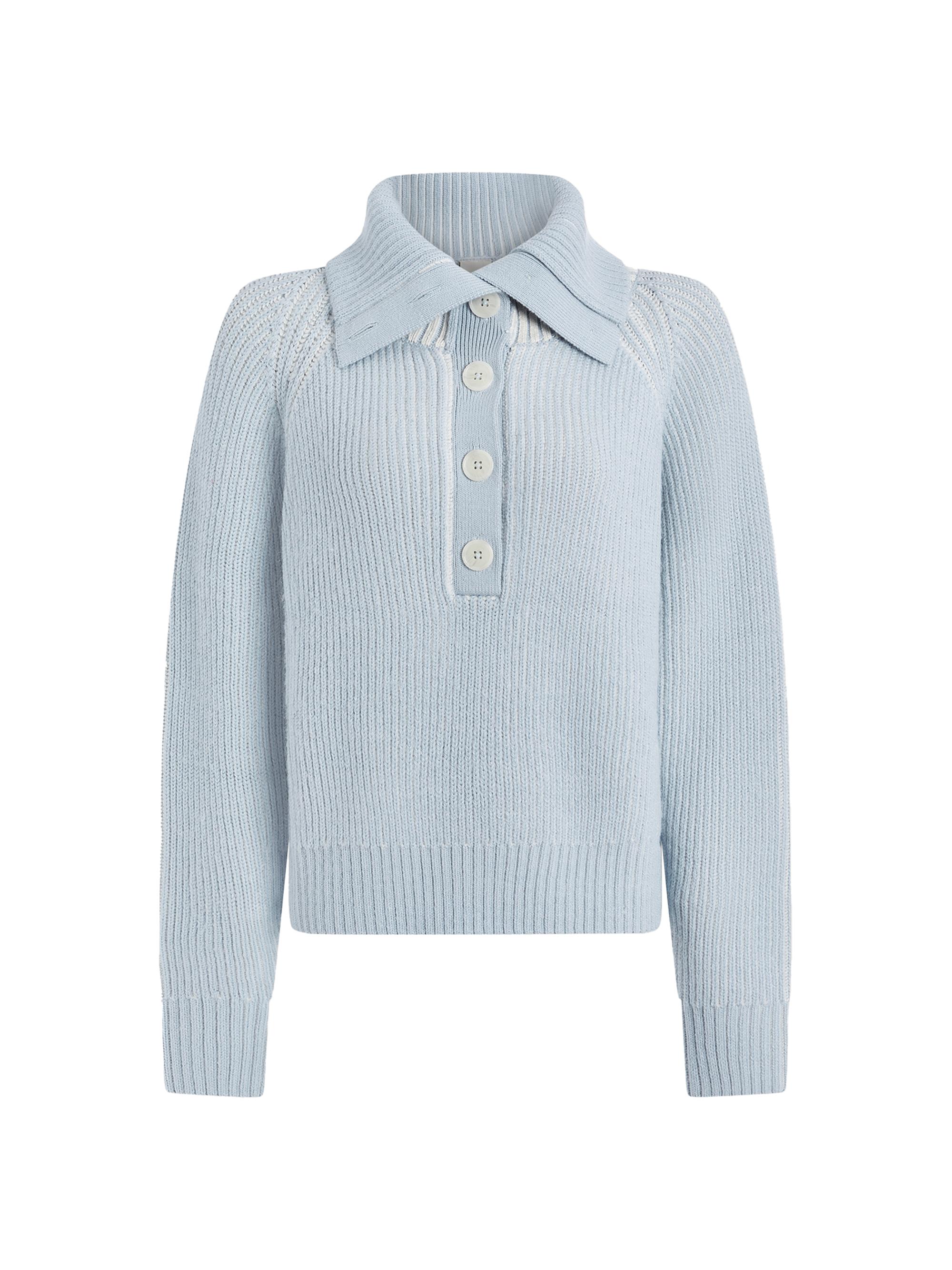 Varley Women's Filey Plated Sweater - Mist Blue