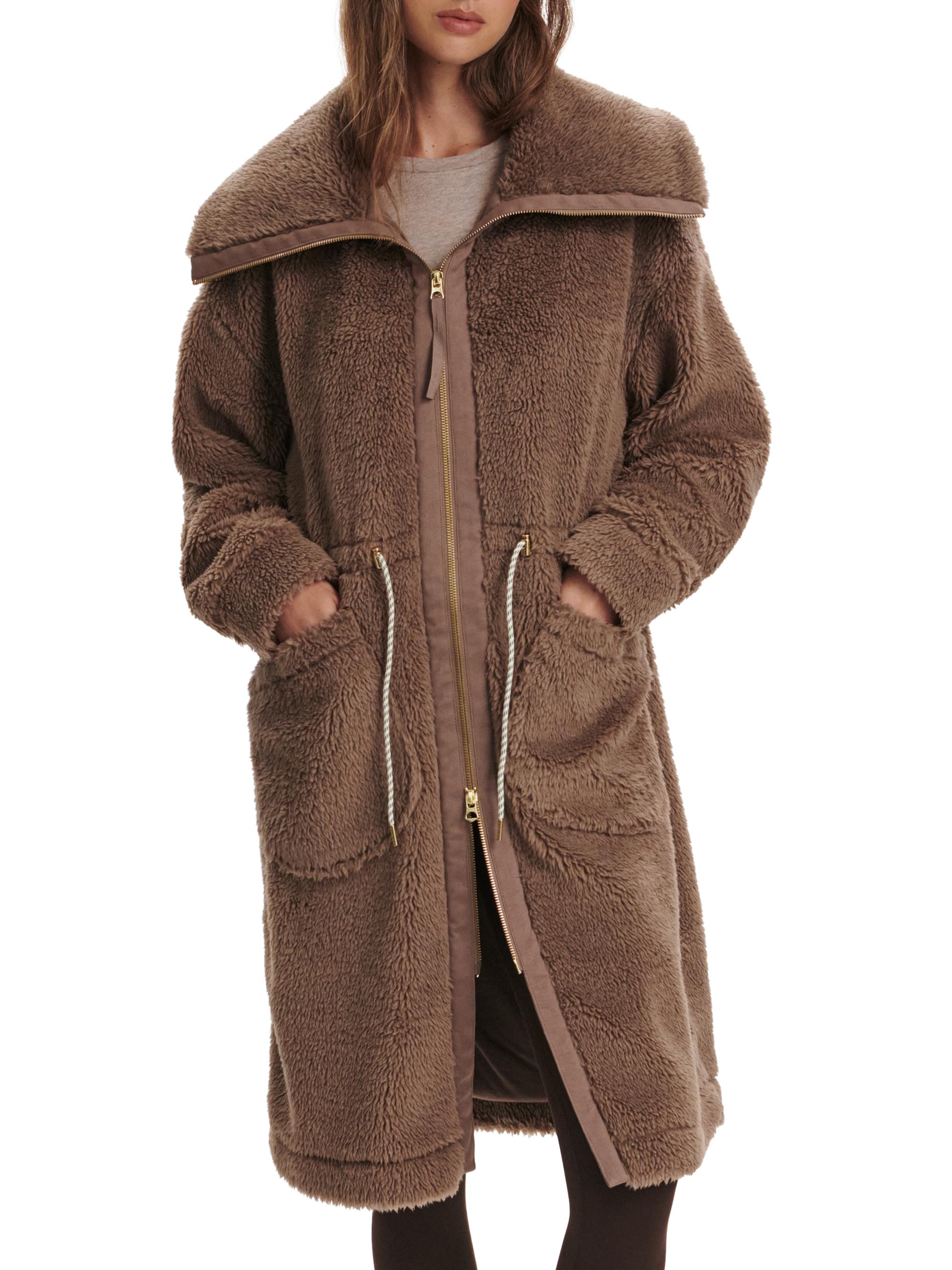 Varley Logan Drawstring Sherpa Coat | Saks Fifth Avenue