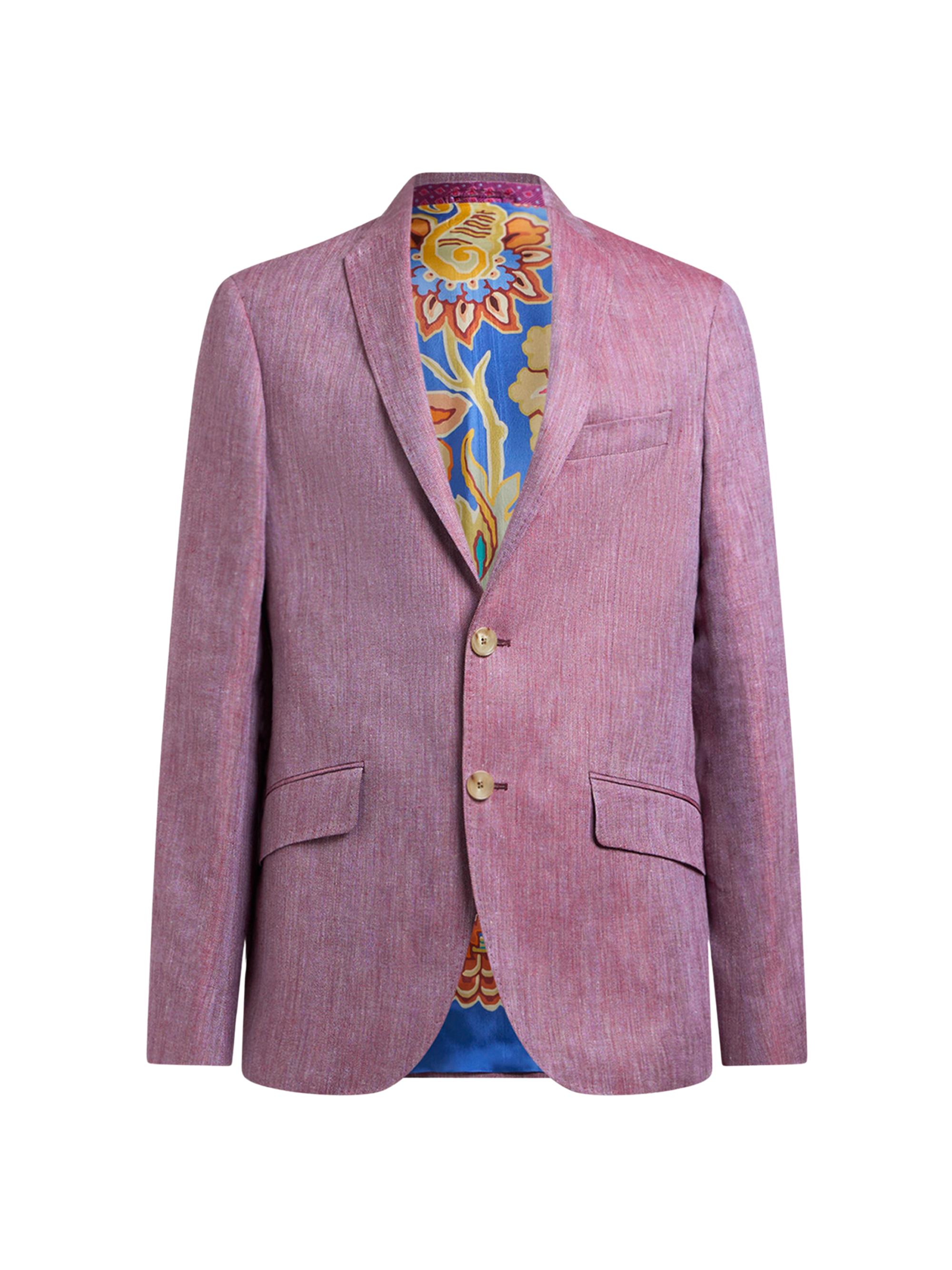 Etro Men's Tailored Linen-Wool Suit Jacket - Pale Aubergine