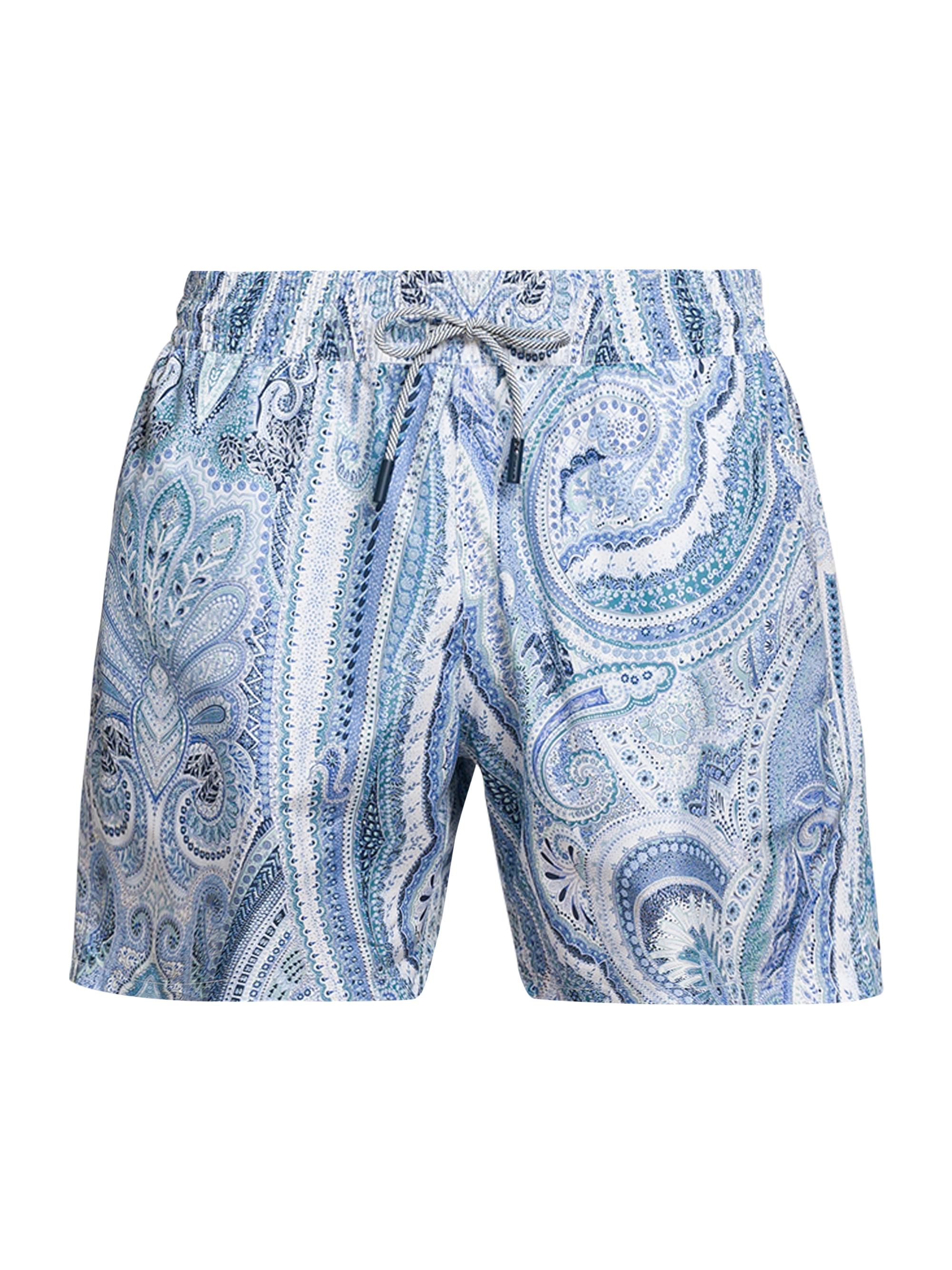 Etro Men's Roma Paisley Swim Trunks - Stampa Bianco