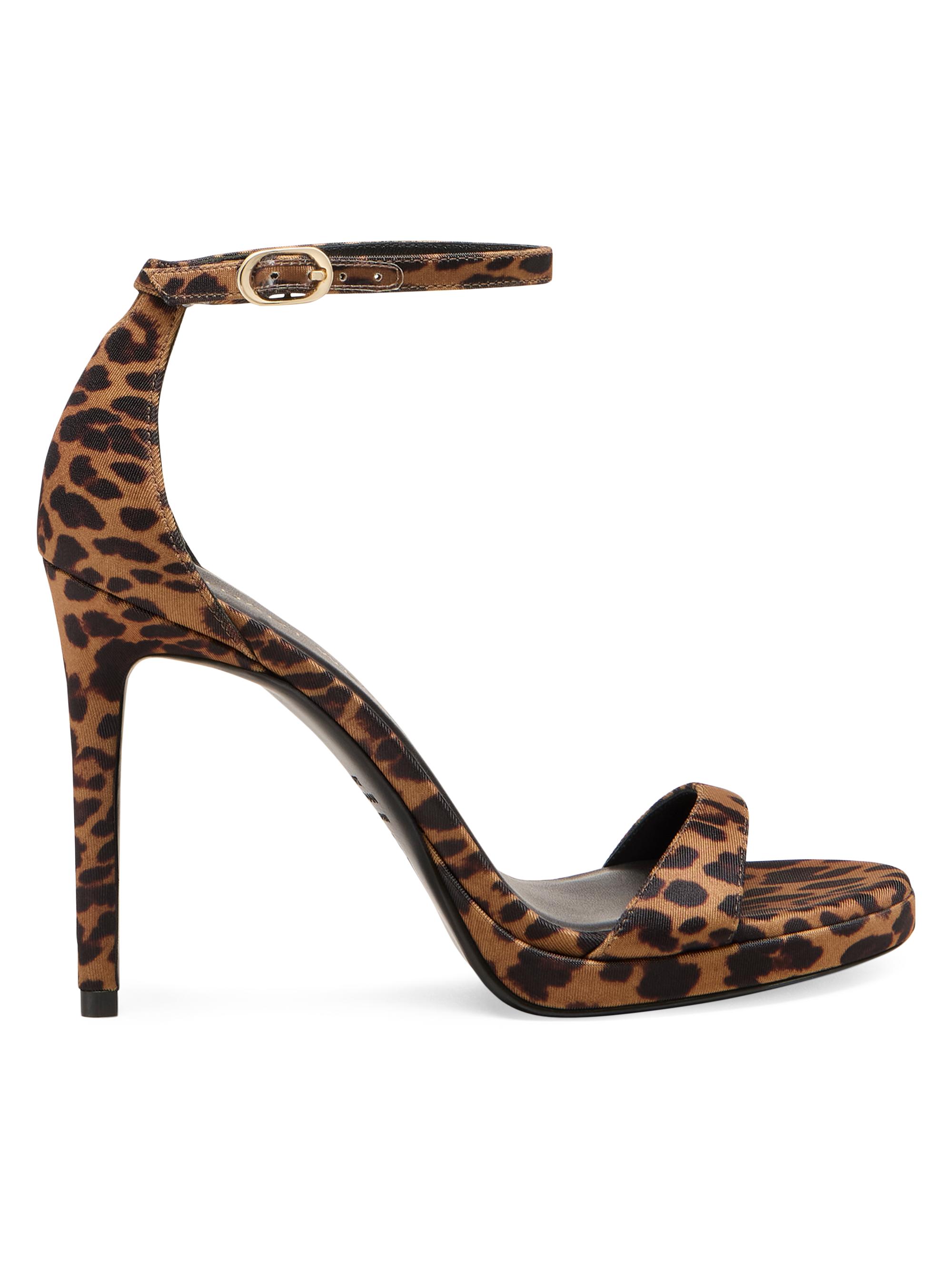 Stuart Weitzman Women's Nudist 100MM Leopard-Printed Platform Sandals - Classic
