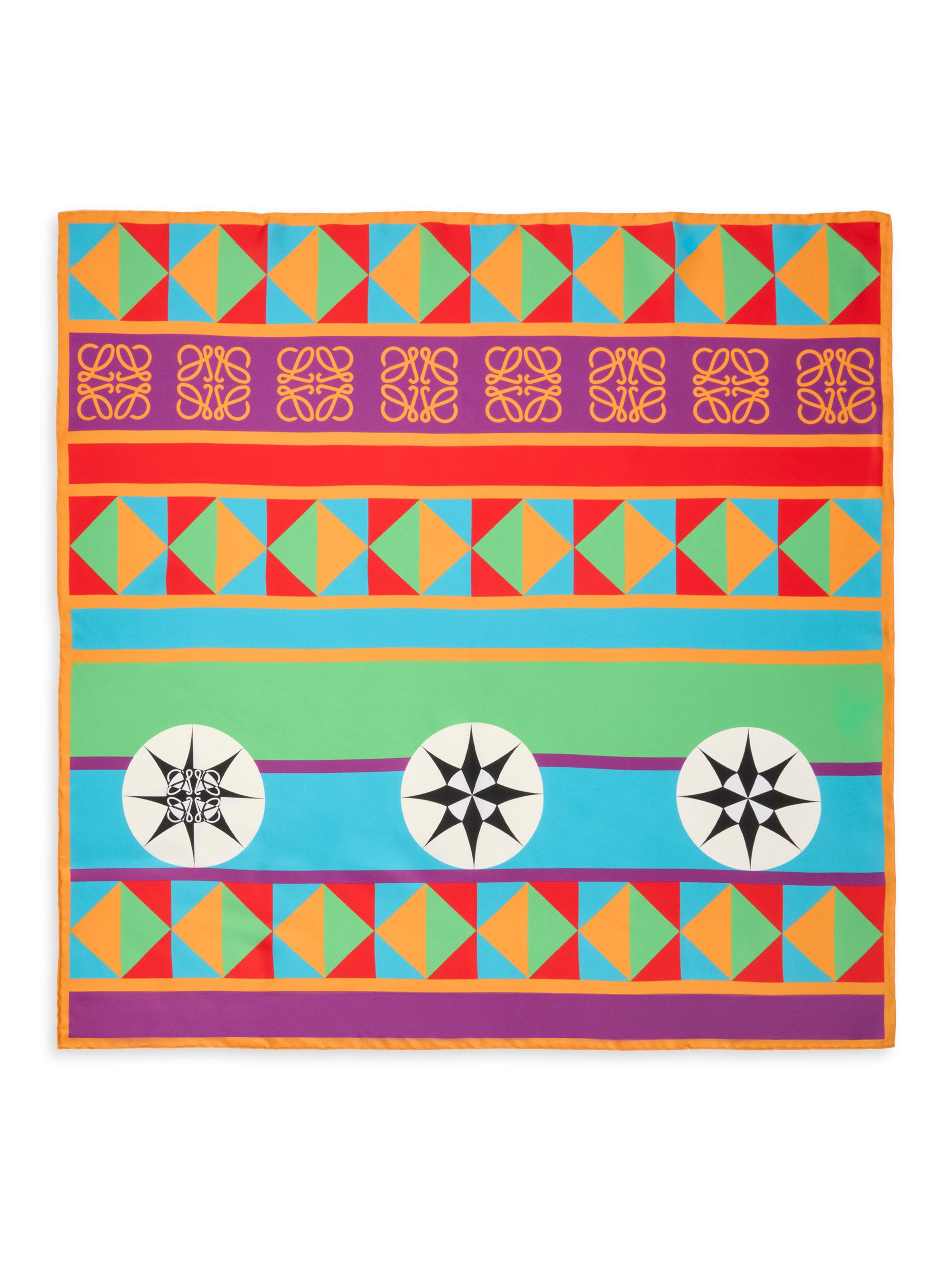 LOEWE Women's Geometric Anagram Silk Scarf
