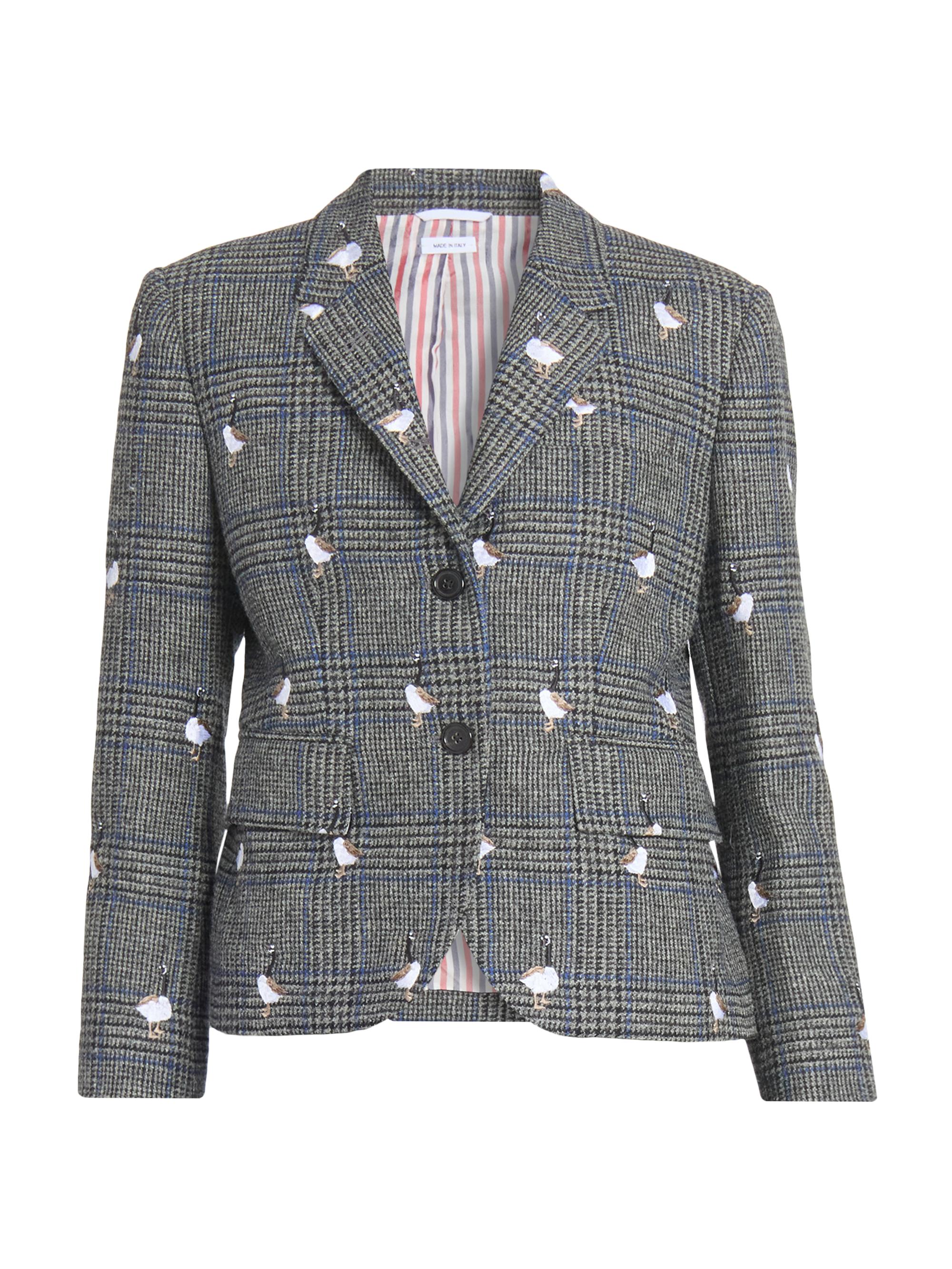 Thom Browne Fit 3 Goose Embroidered Wool Blazer | Saks Fifth Avenue