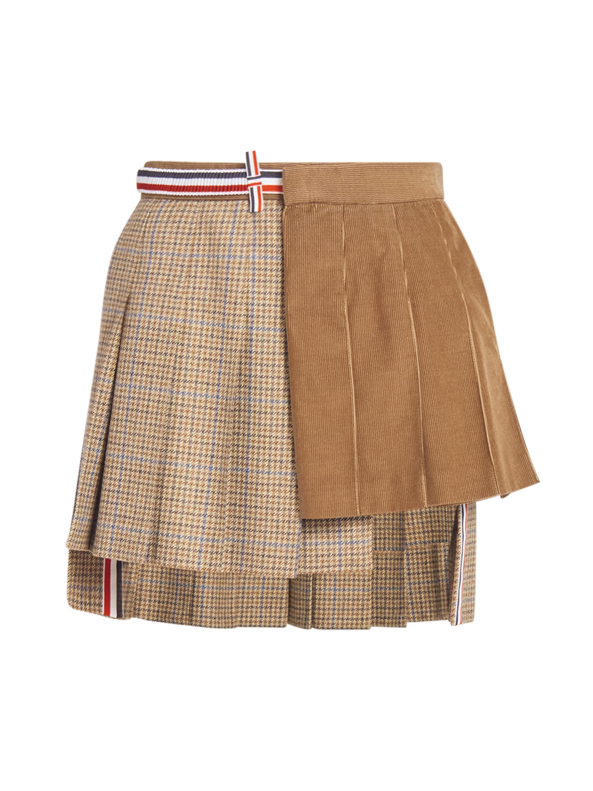 Thom Browne Pleated Wool Miniskirt | Saks Fifth Avenue