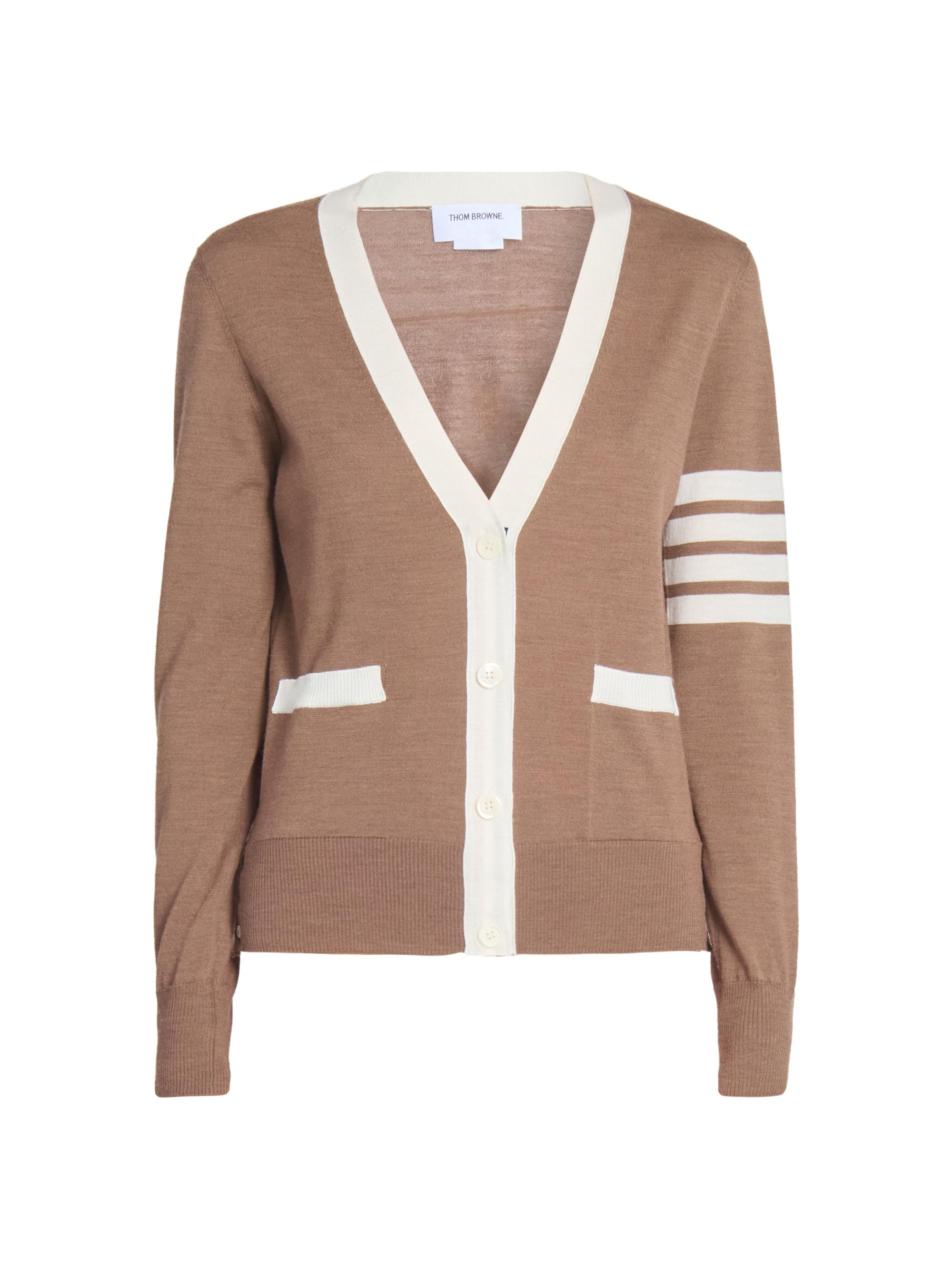 THOM BROWNE V NECK CARDIGAN スウェット カーディガン Thom Browne Wool Relaxed-Fit V-Neck Cardigan | Saks Fifth Avenue