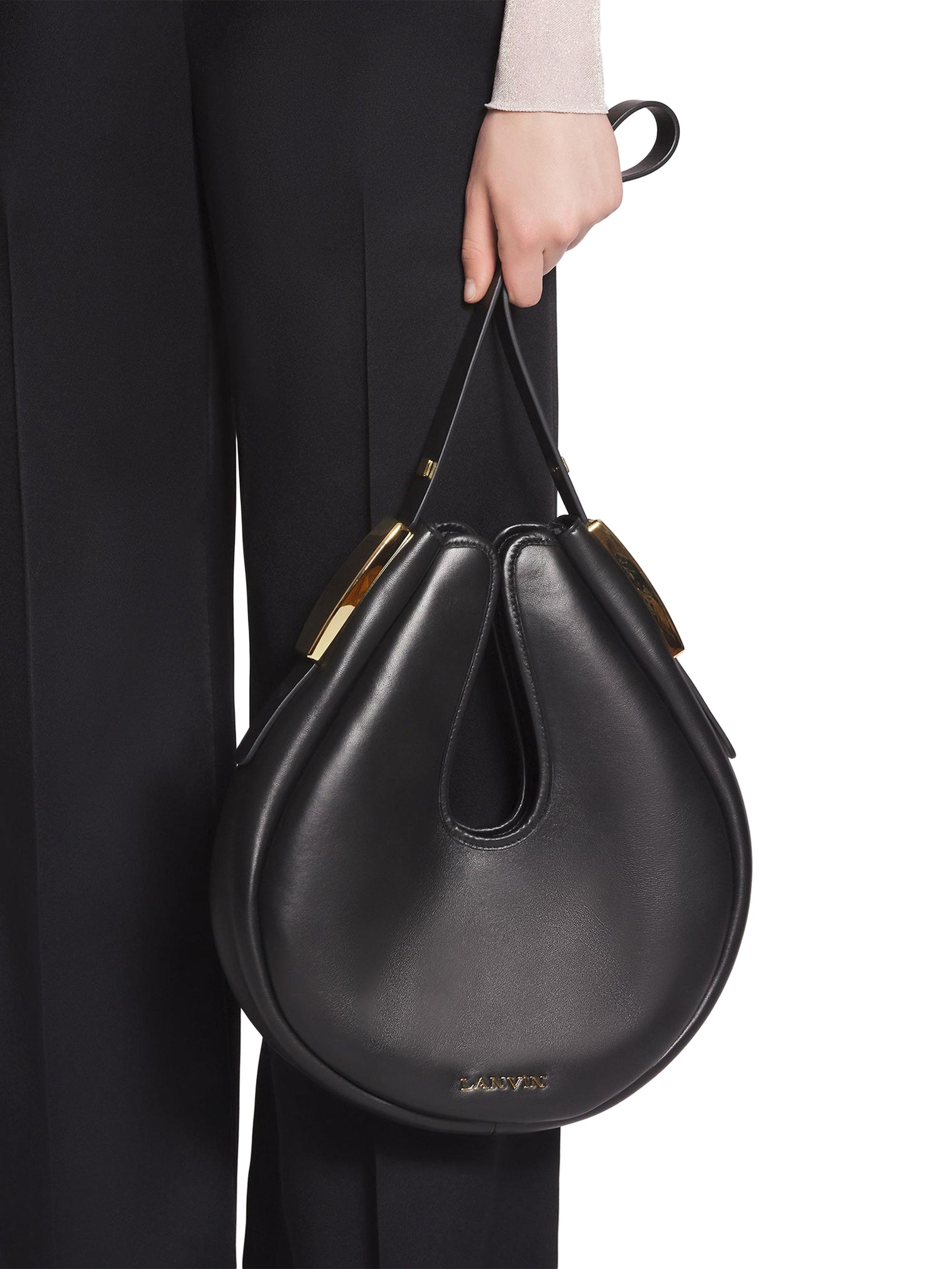 Lanvin Women's Hobo Cymbal Leather Hobo Bag - Black