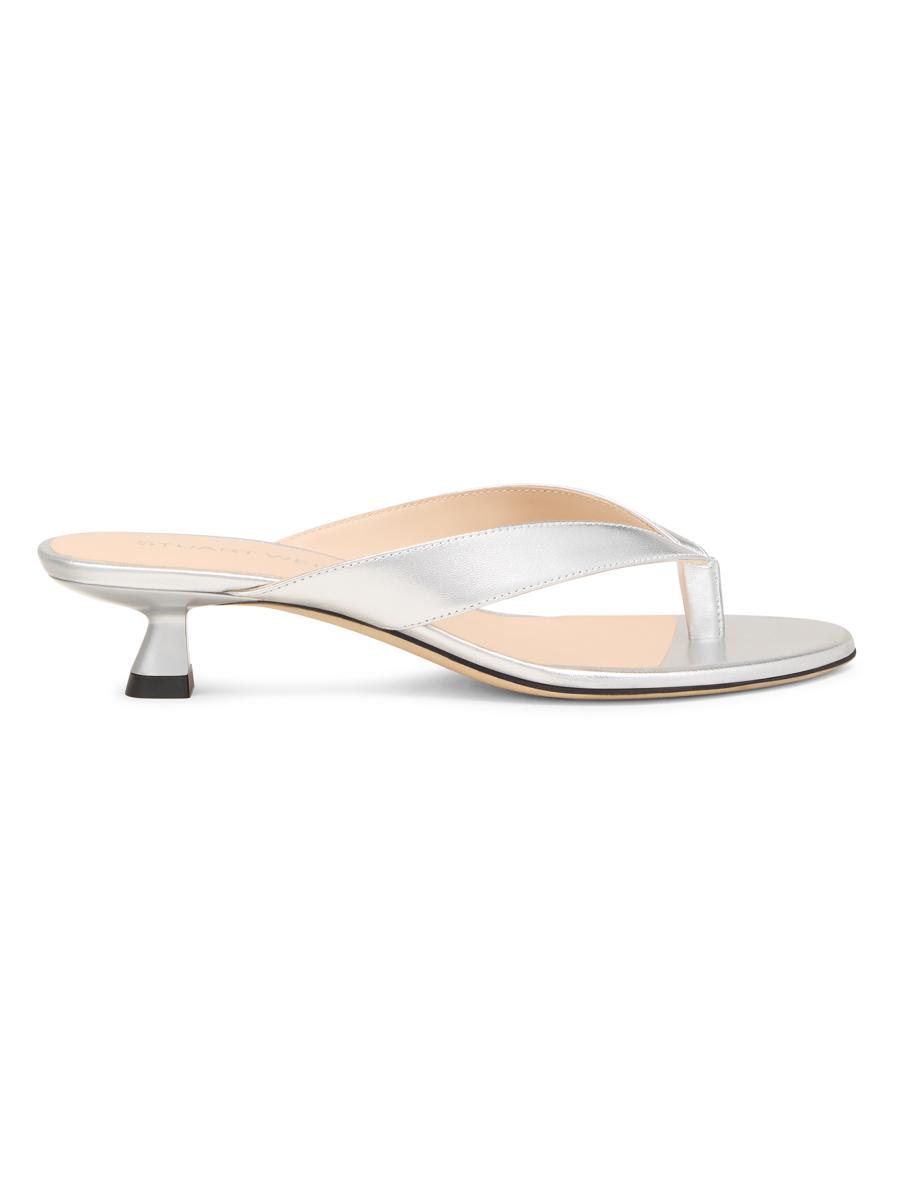 サンダル・ミュール STUART WEITZMAN Sandali Stuart Weitzman Rio 35MM Metallic Leather Sandals | Saks