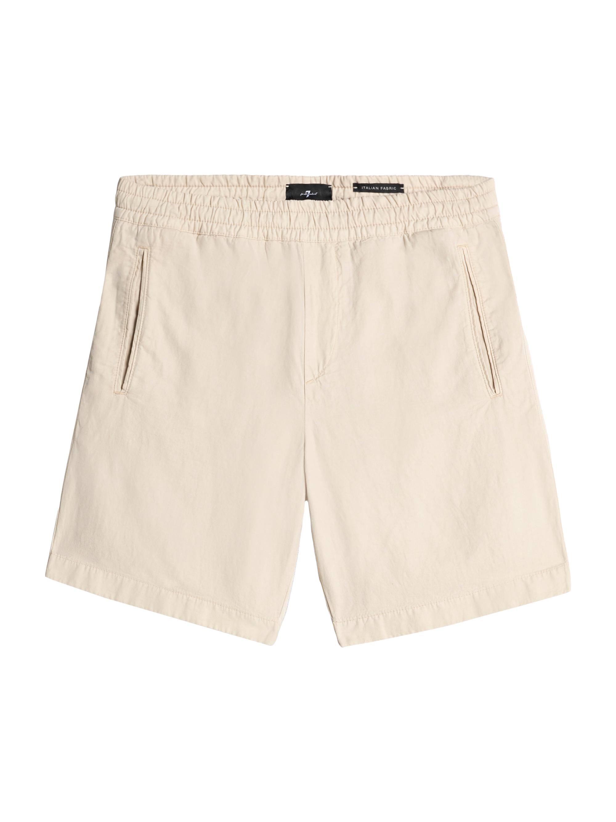 7 For All Mankind Men's Mid-Rise Jogger Shorts - Bone