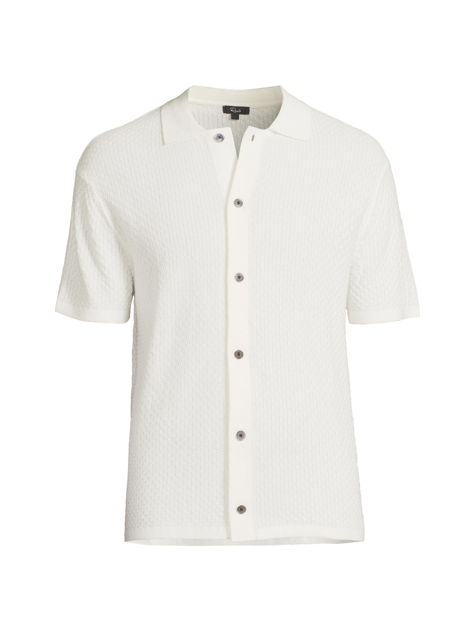 Rails Men's Emilio Knit Short-Sleeve Shirt - White