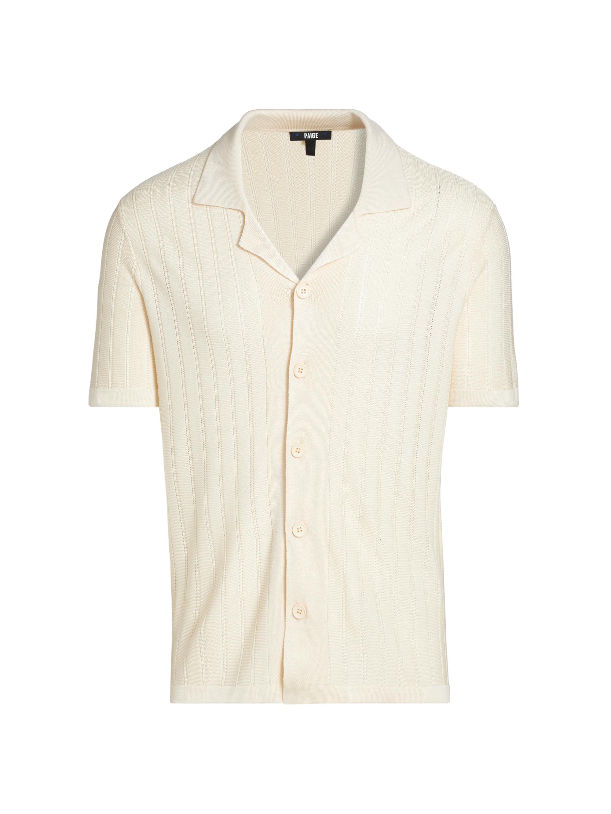 Paige Men's Copley Knit Short-Sleeve Shirt - Natural
