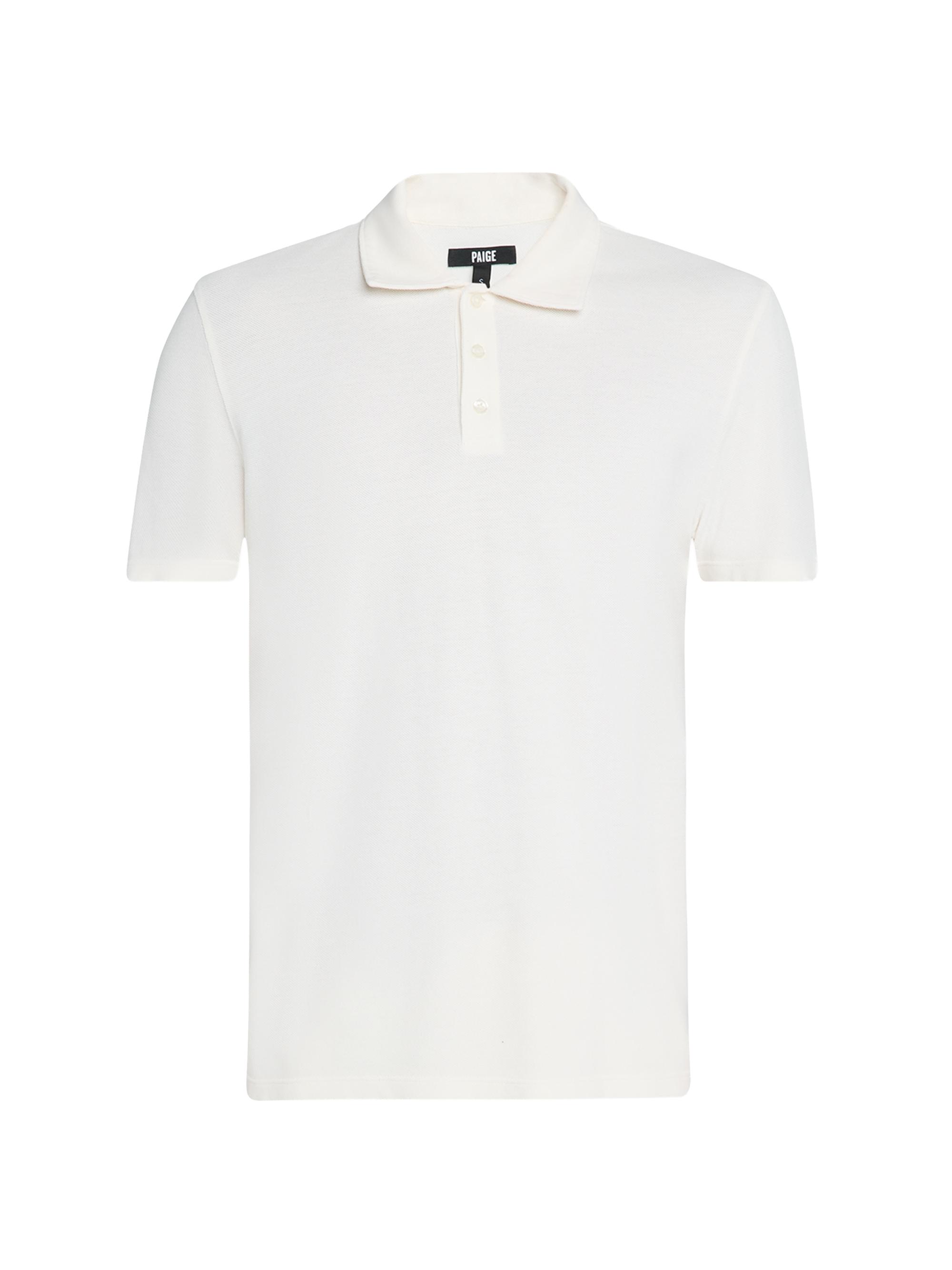 Paige Men's Demille Cotton Polo Shirt - Vintage Silver