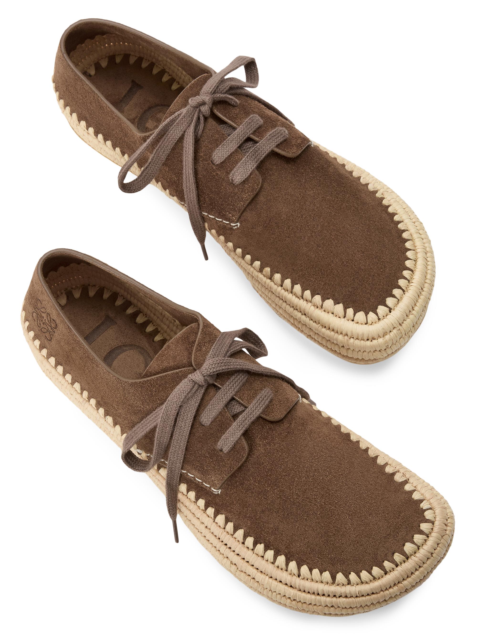 LOEWE Rio Suede Lace-Up Espadrilles | Saks Fifth Avenue