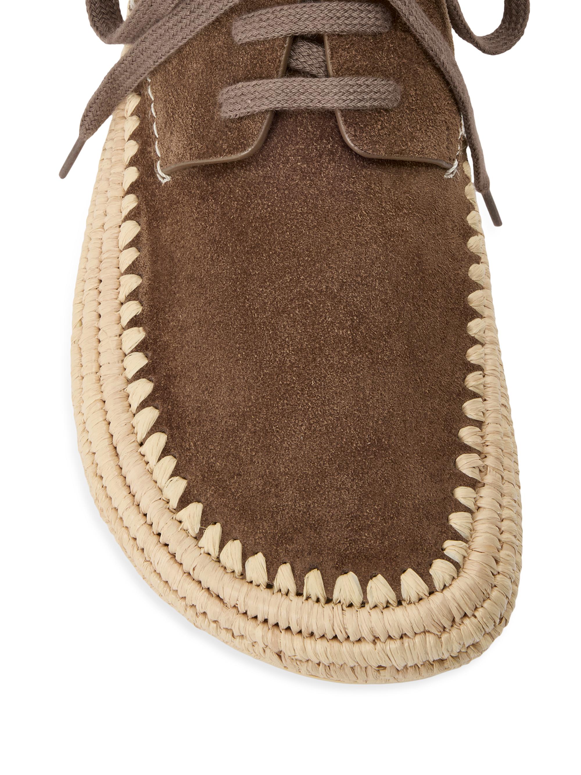 LOEWE Rio Suede Lace-Up Espadrilles | Saks Fifth Avenue