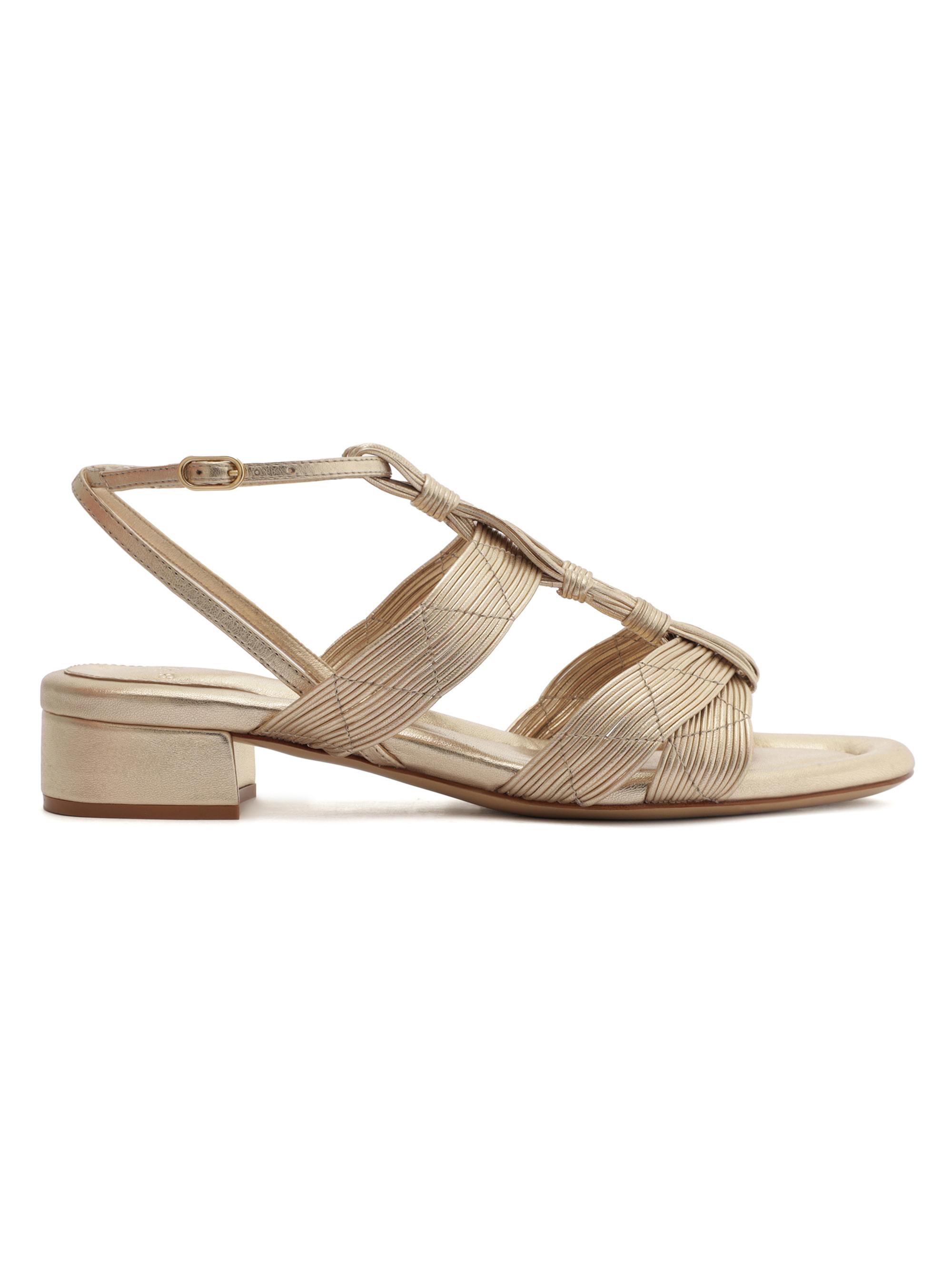 Alexandre Birman Women's Olga 30MM Metallic Leather Sandals - Golden