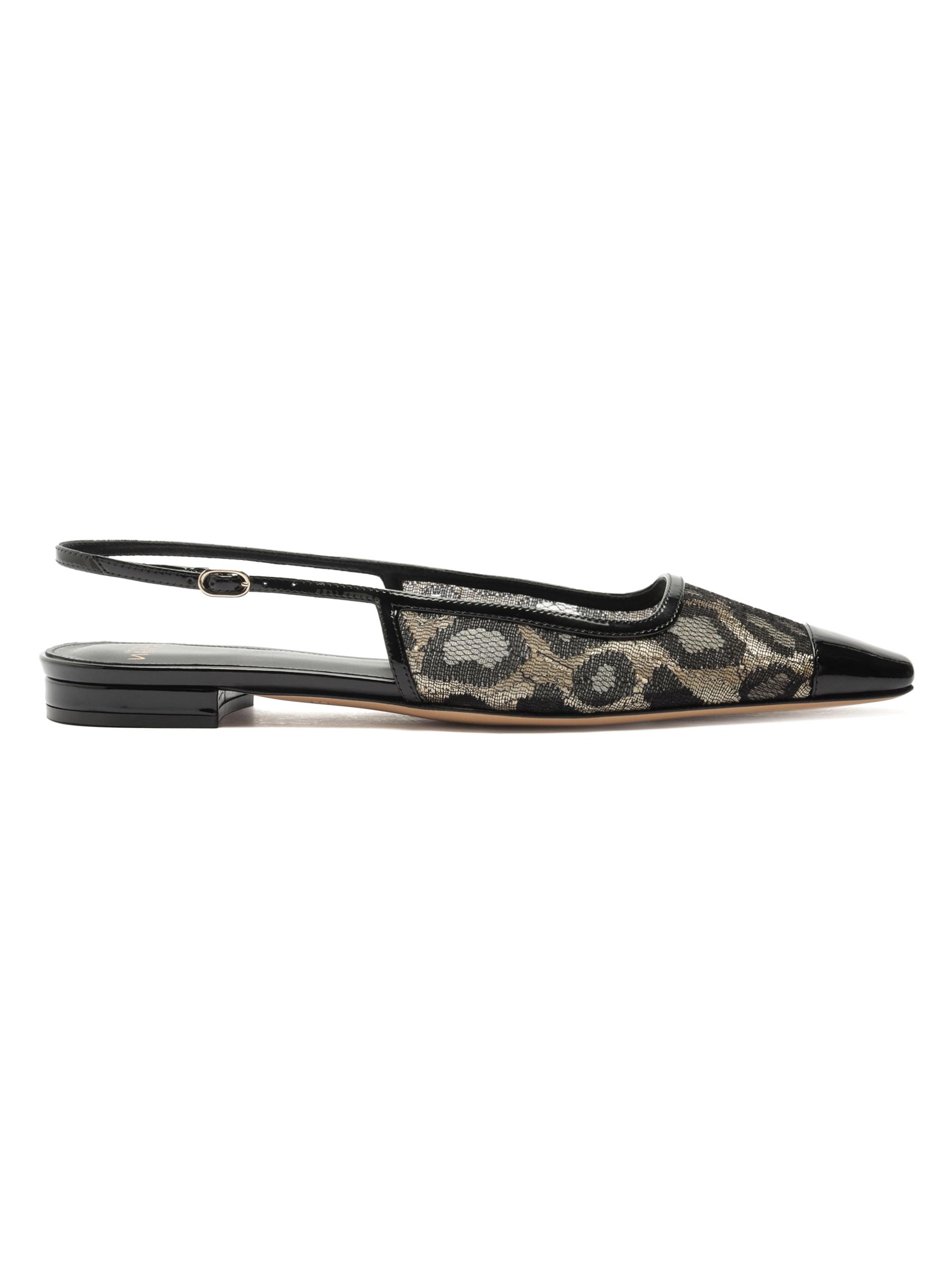 Alexandre Birman Women's Olivia Lace Slingback Flats - Golden Black