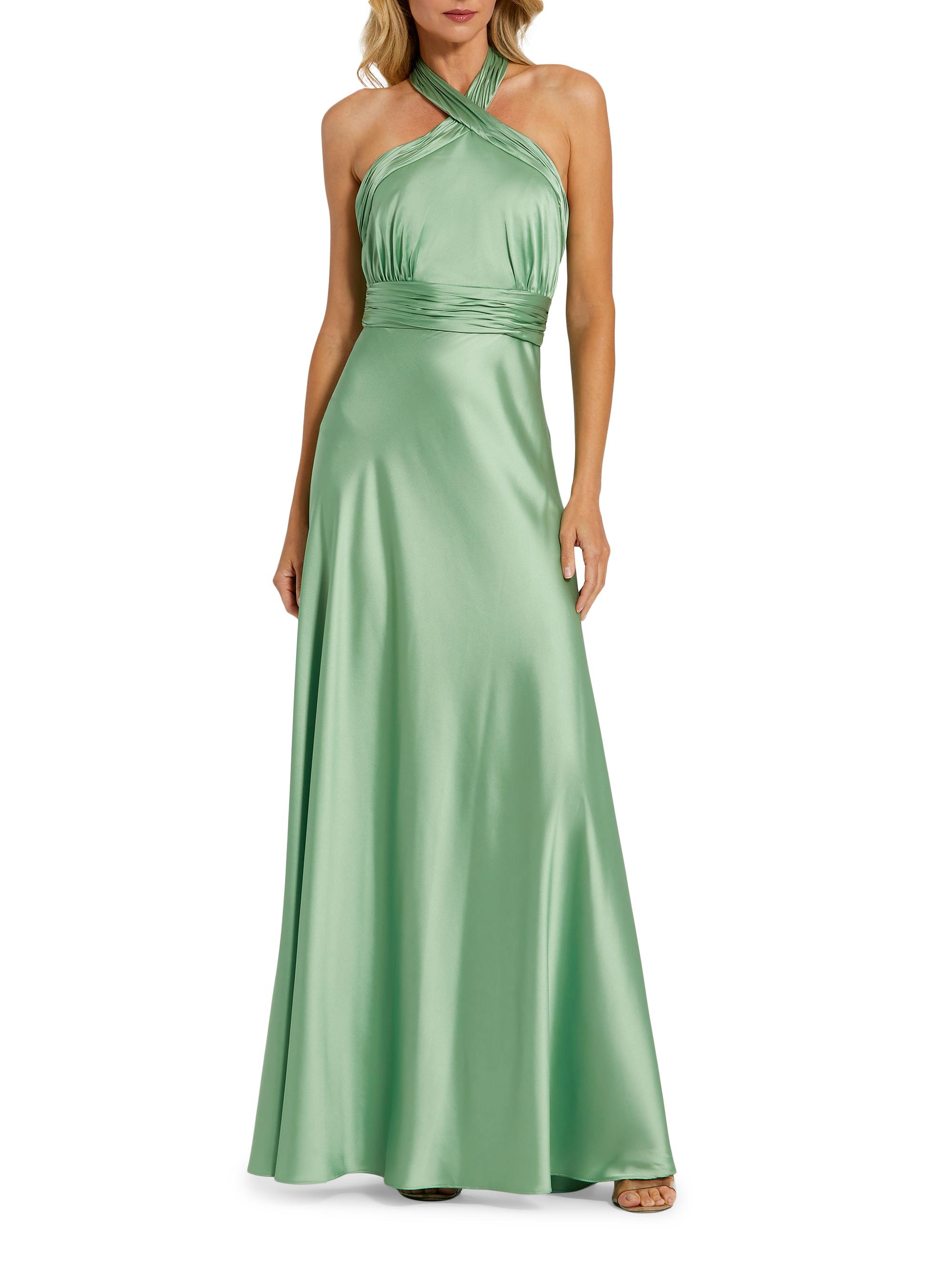 Mac Duggal Ieena Pleated Charmeuse Strapless Tiered Ruffle Gown | Saks  Fifth Avenue