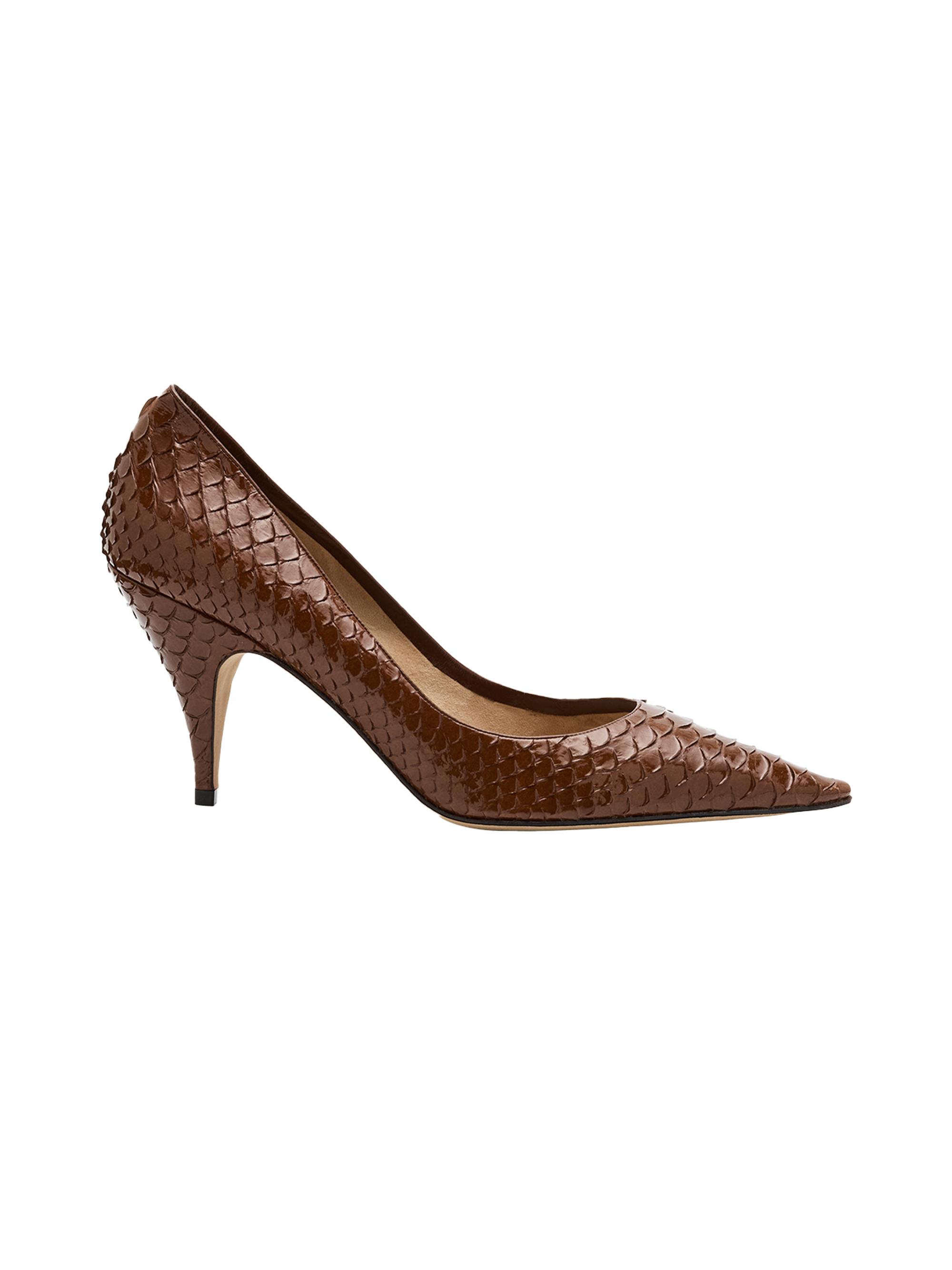 The Row Women's 80MM Liisa Snake-Embossed Leather Pumps - Mou Mousse