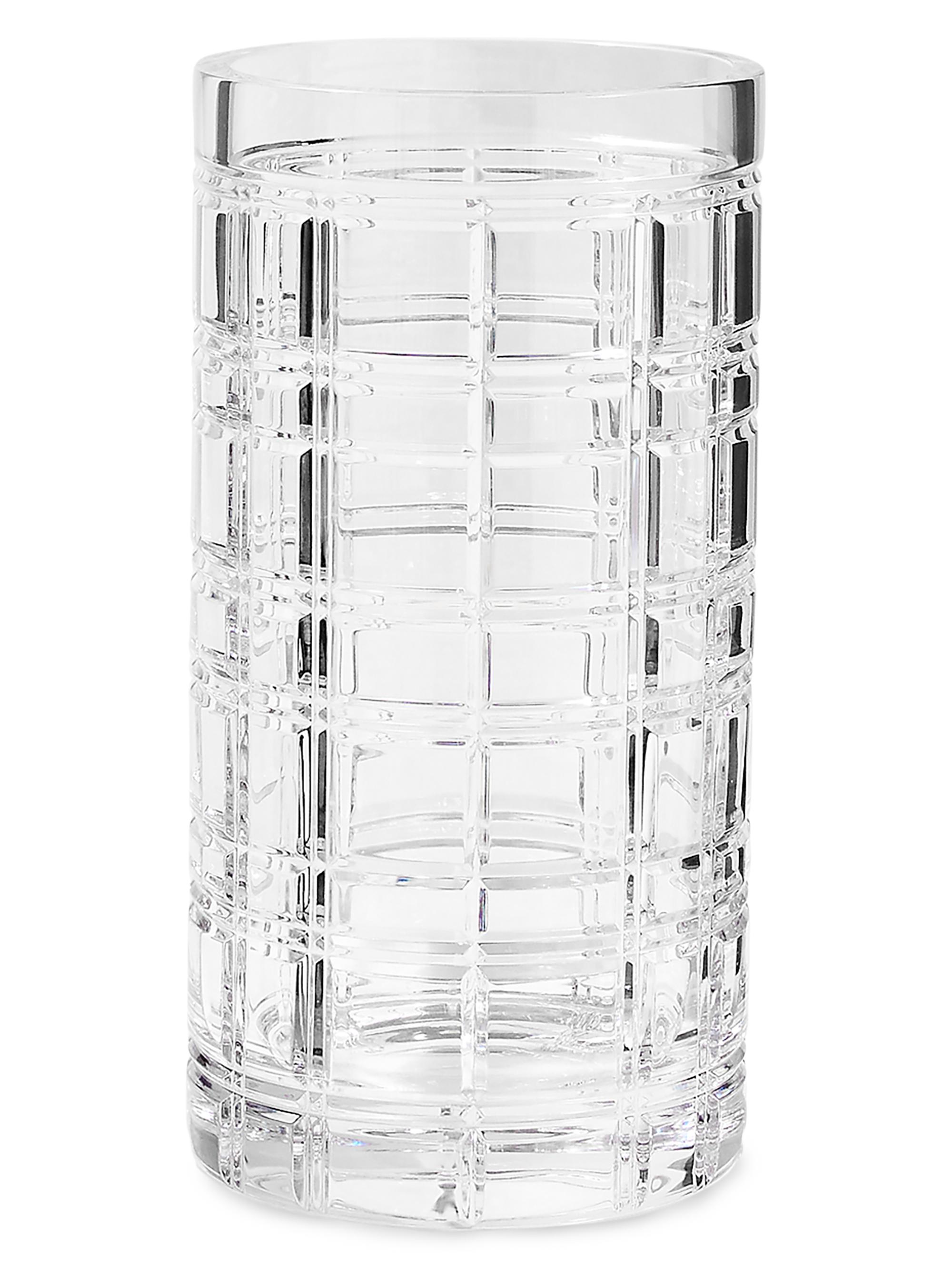 Ralph Lauren Hudson Plaid Vase - Clear Medium