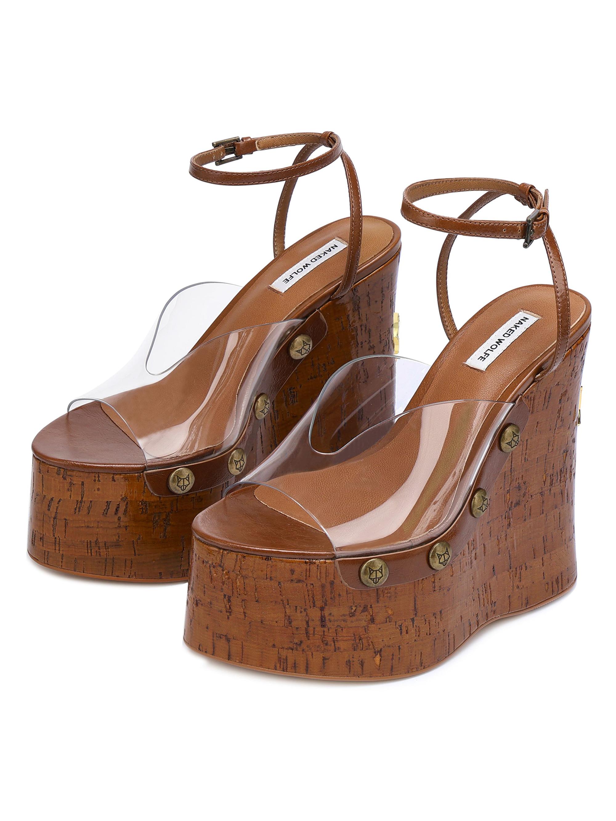 Naked Wolfe Women's Tiger Lilly Platform Sandals - Lilly Clear