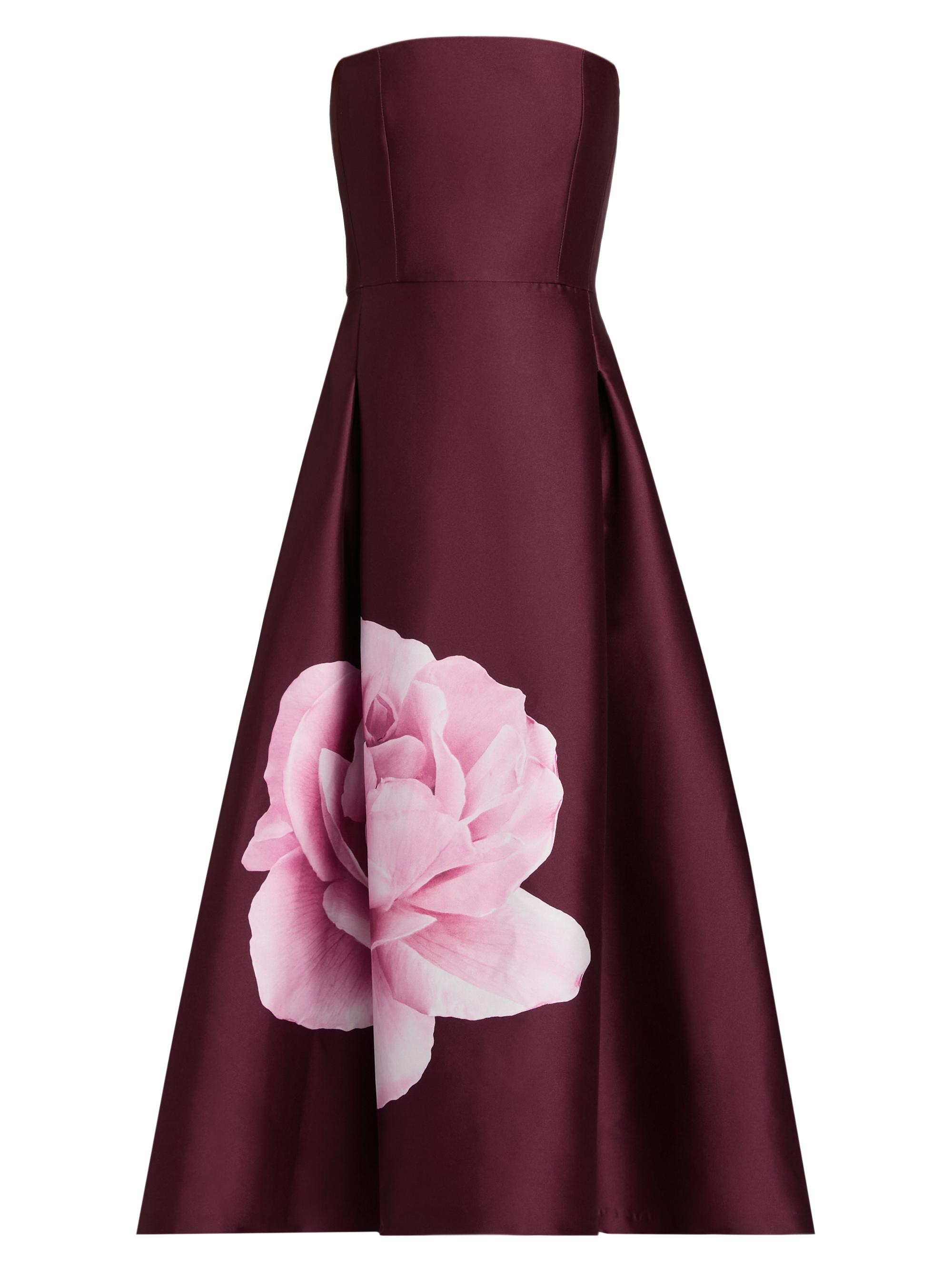 Sachin & Babi Women's Shay Strapless Tea-Length Dress - Bordeaux Esperance