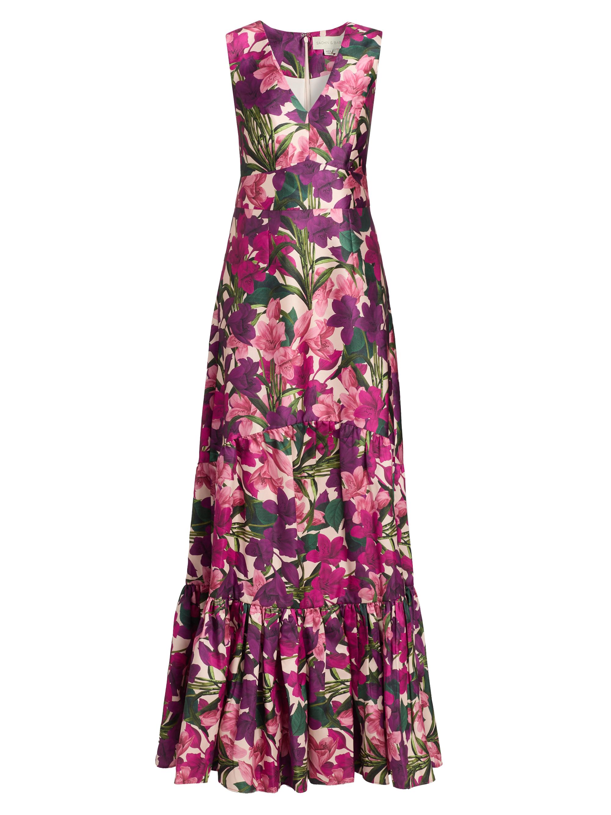 Sachin & Babi Women's Rori Floral Tiered Gown - Casa Blanca Lillies