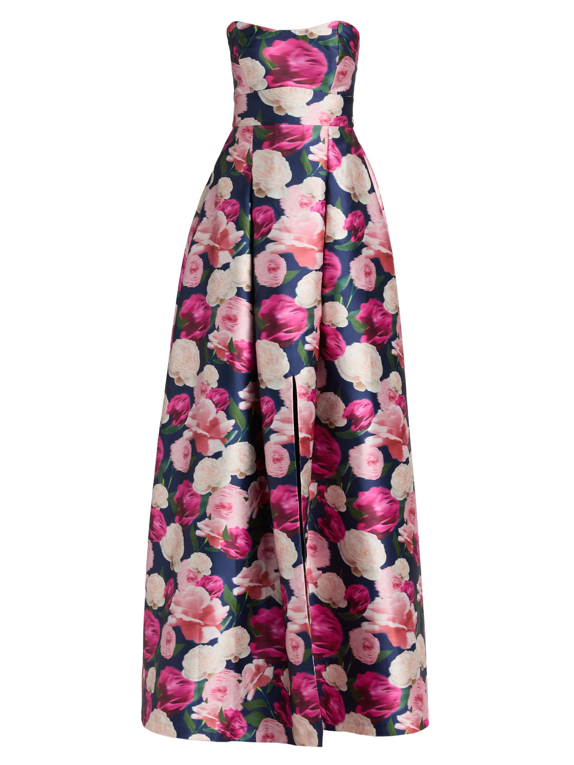 Sachin & Babi Women's Giovanna Floral Satin Strapless Fit & Flare Gown - Peony Ikat
